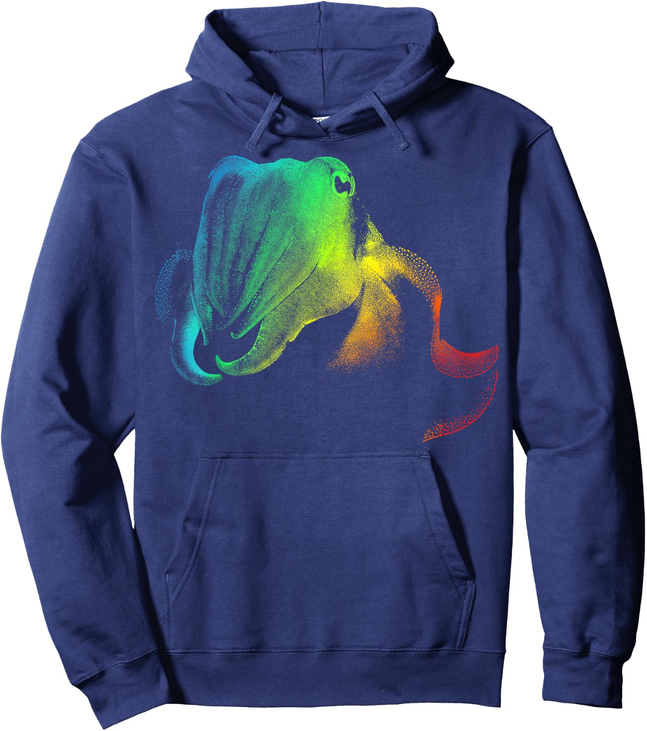 CUTTLEFISH Colorful Rainbow Retro Hoodie - Hoodie | Navy