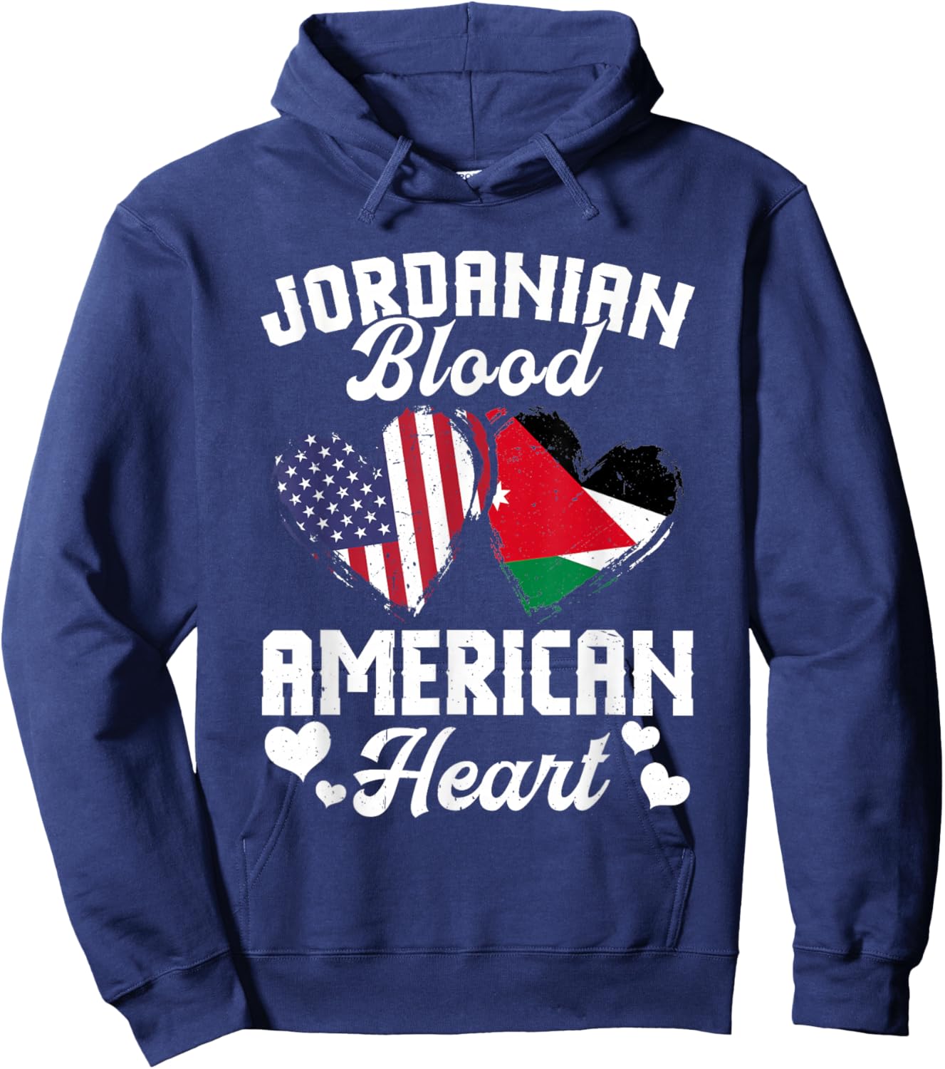 Jordanian Flag Uniform American Outfit US Flags Jordan Hoodie - Hoodie | Navy