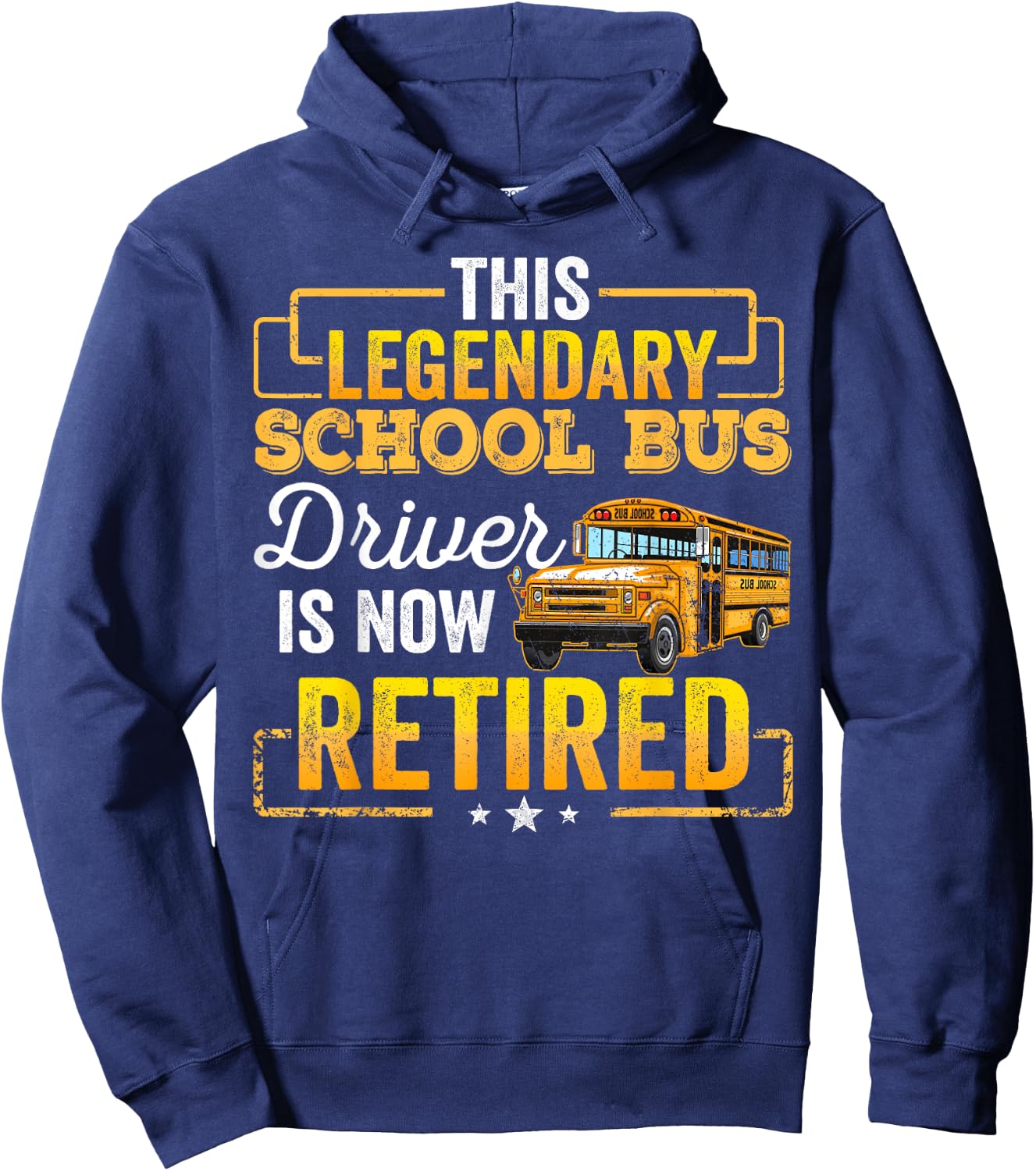 School Bus Driver Retired Shirt Gift Men Women Funny Hoodie - Hoodie | Navy
