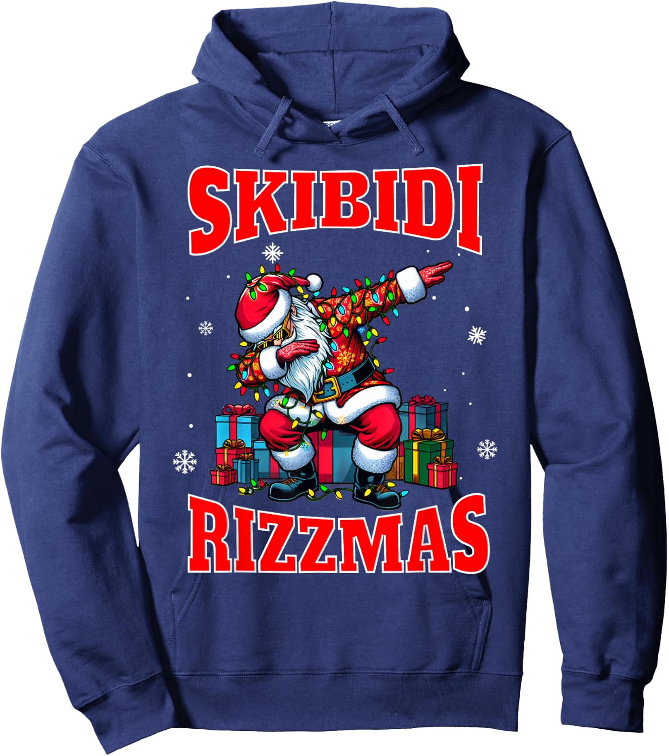 Skibidi Rizzmas Sigmas Funny Middle School Alpha Christmas Hoodie - Hoodie | Navy