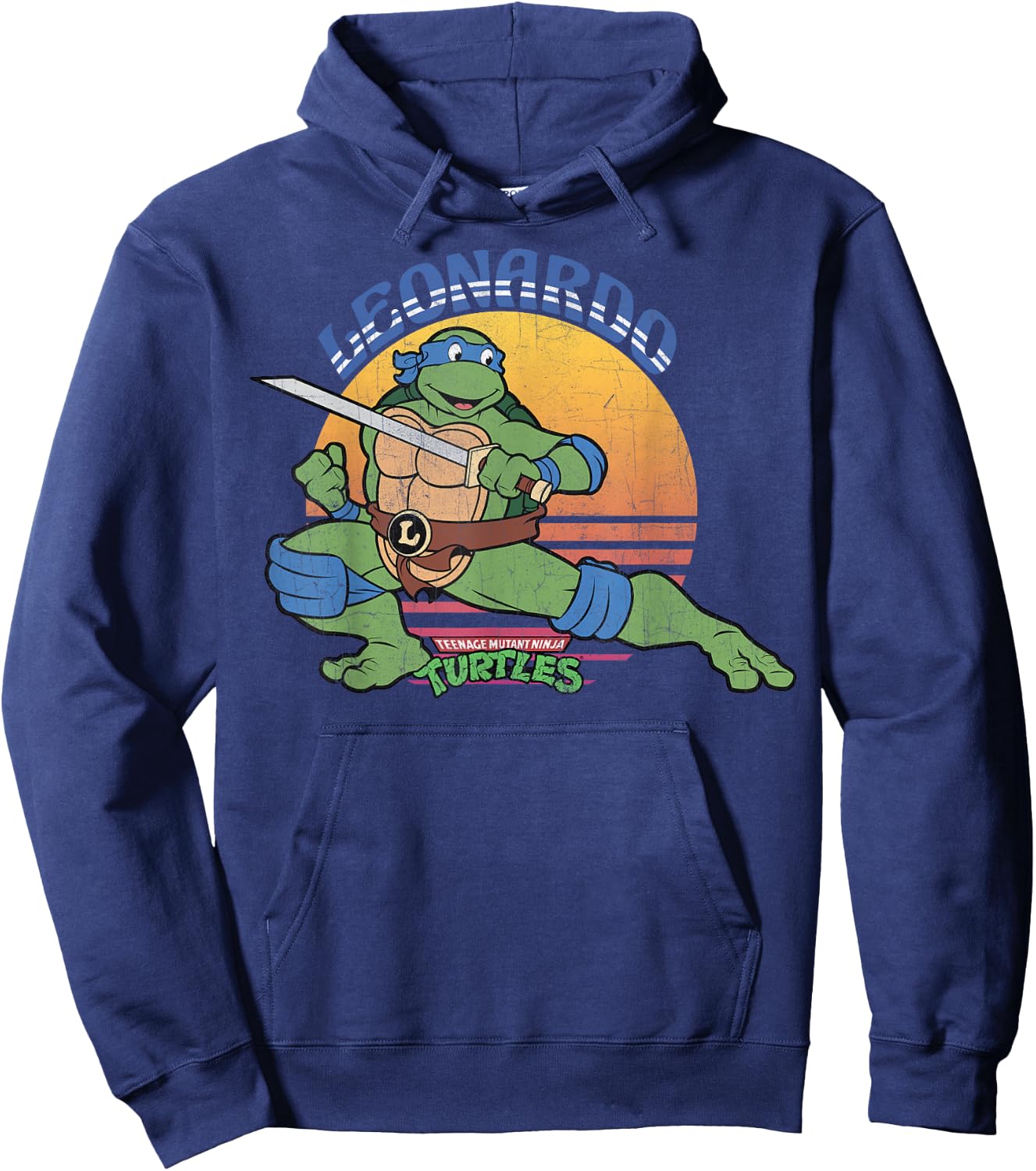 Teenage Mutant Ninja Turtles Leonardo Sun -Shirt Hoodie - Hoodie | Navy