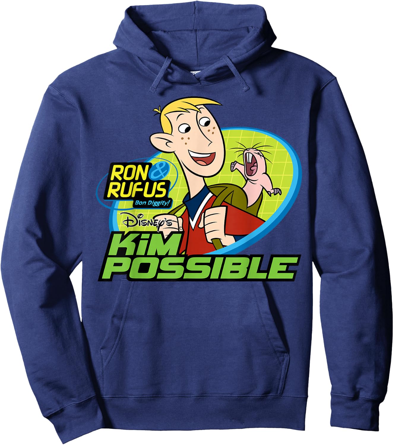 Kim Possible - Ron and Rufus Bon Diggity Hoodie - Hoodie | Navy