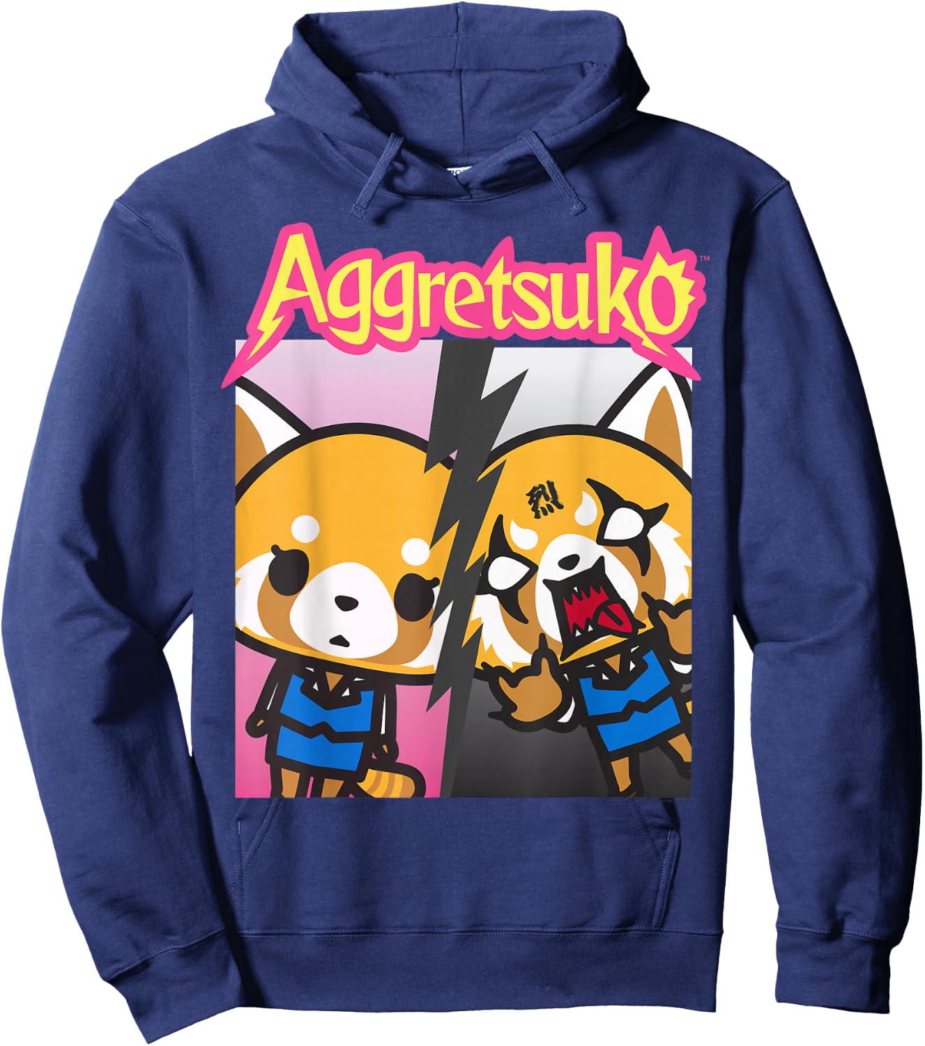 Aggretsuko Split Personality Shirt Hoodie - Hoodie | Navy