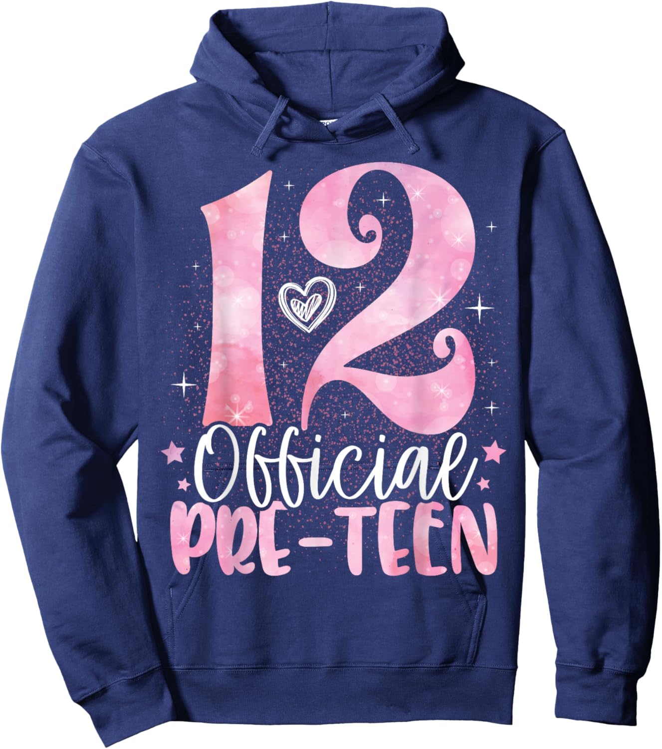 12 Official Pre-Teen 12th Birthday Girl Gifts 12 Year Old Hoodie - Hoodie | Navy