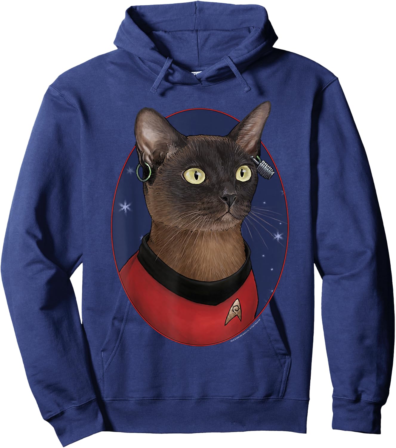 Star Trek: The Original Series Nyota Uhura Cat Portrait Hoodie - Hoodie | Navy
