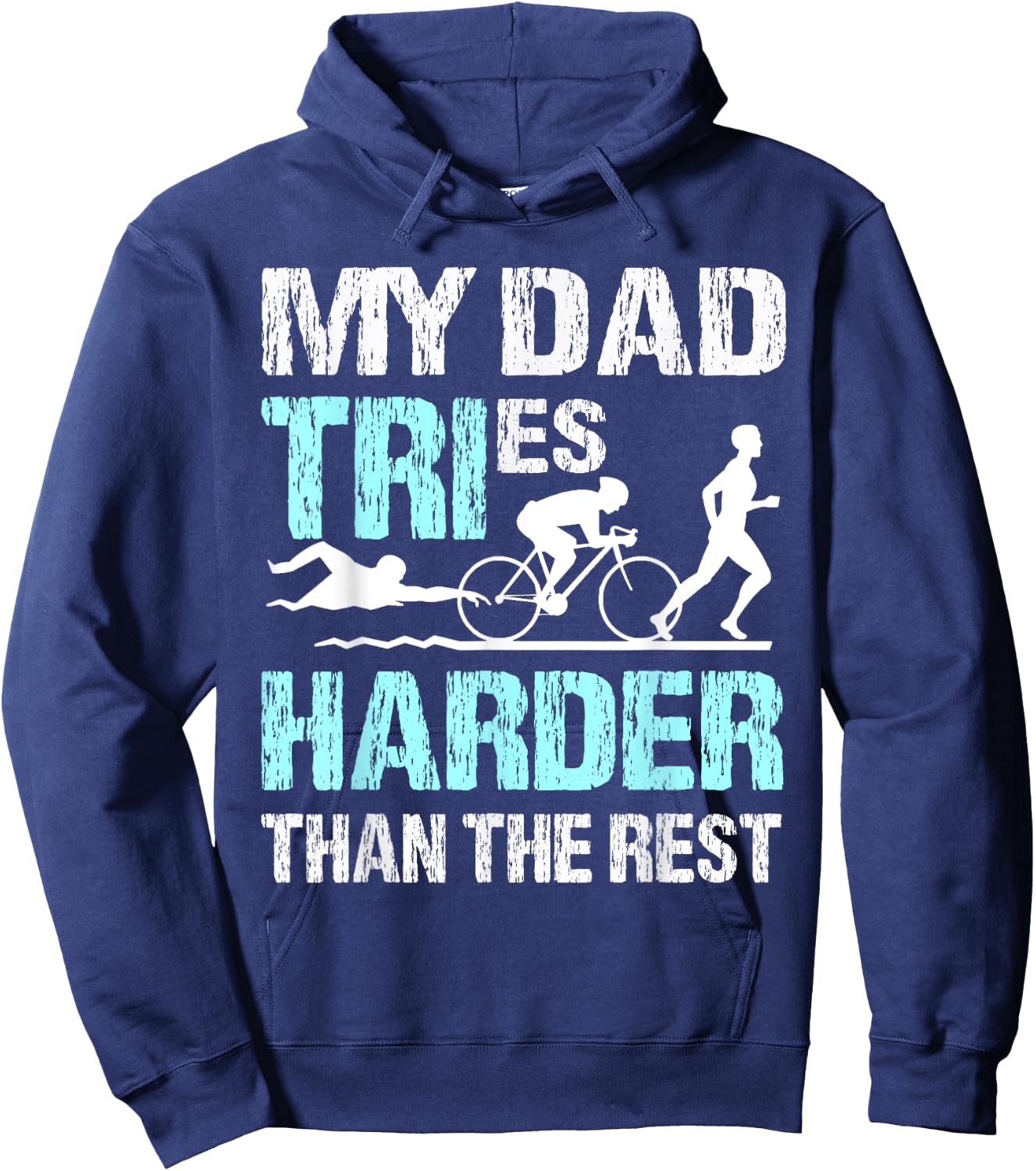 Triathlon dad - triathlon shirt Hoodie - Hoodie | Navy