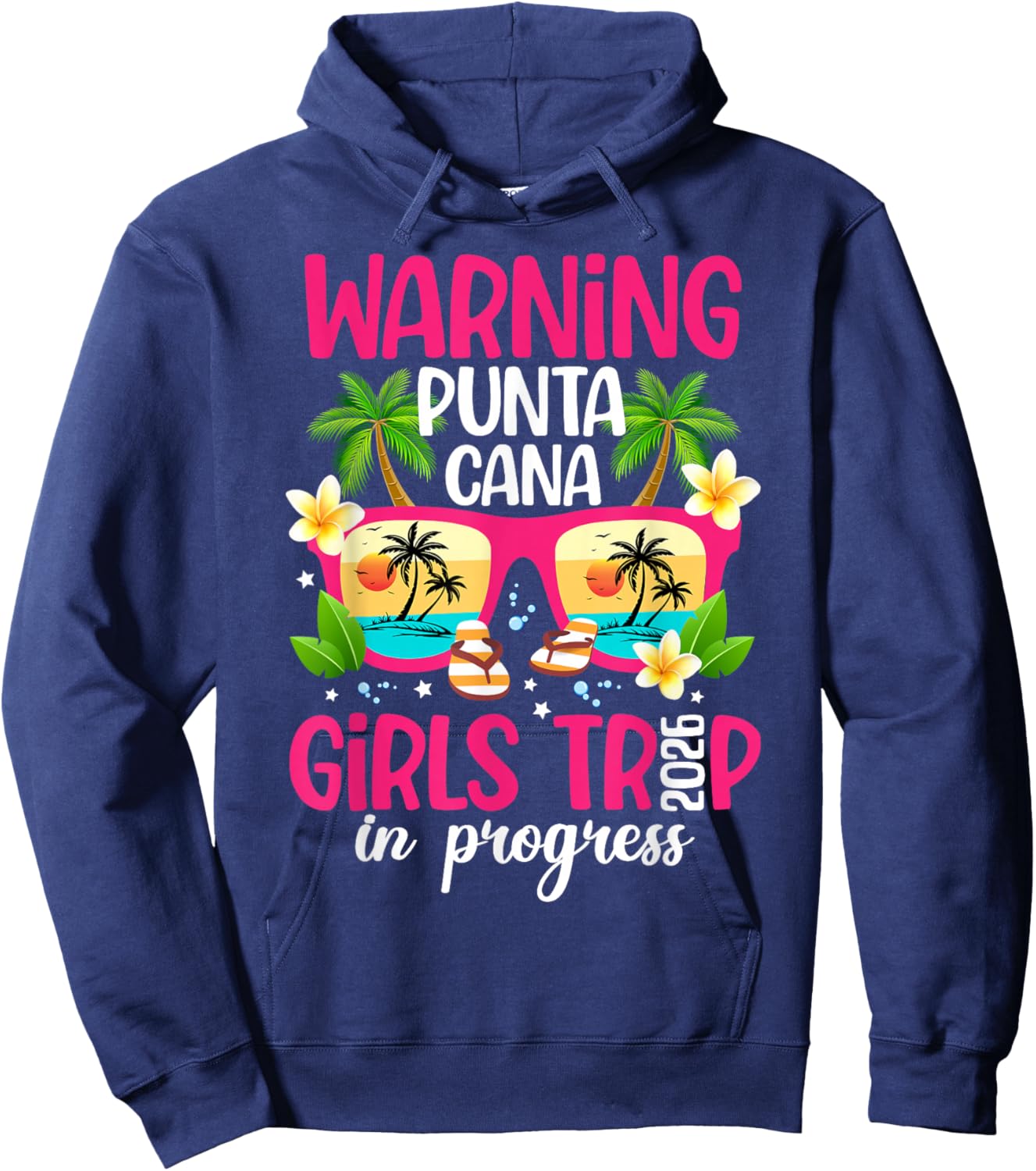 Punta Cana Girls Trip in Progress 2026 Punta Cana Vacation Hoodie - Hoodie | Navy