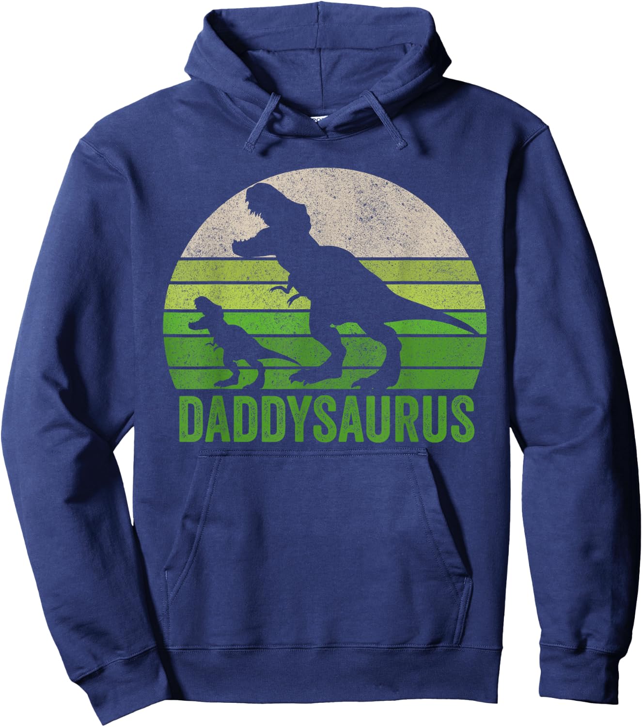 Funny Daddy Dinosaur Daddysaurus Hoodie - Hoodie | Navy