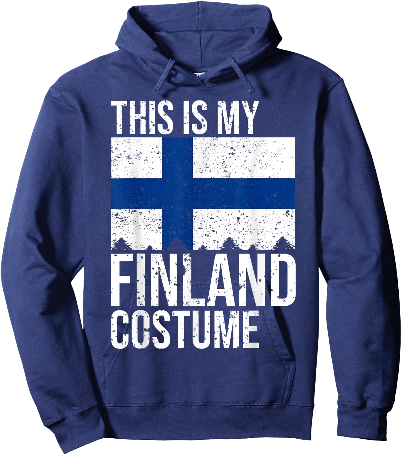 Vintage This is my Finland Flag Costume design For Halloween Hoodie - Hoodie | Navy