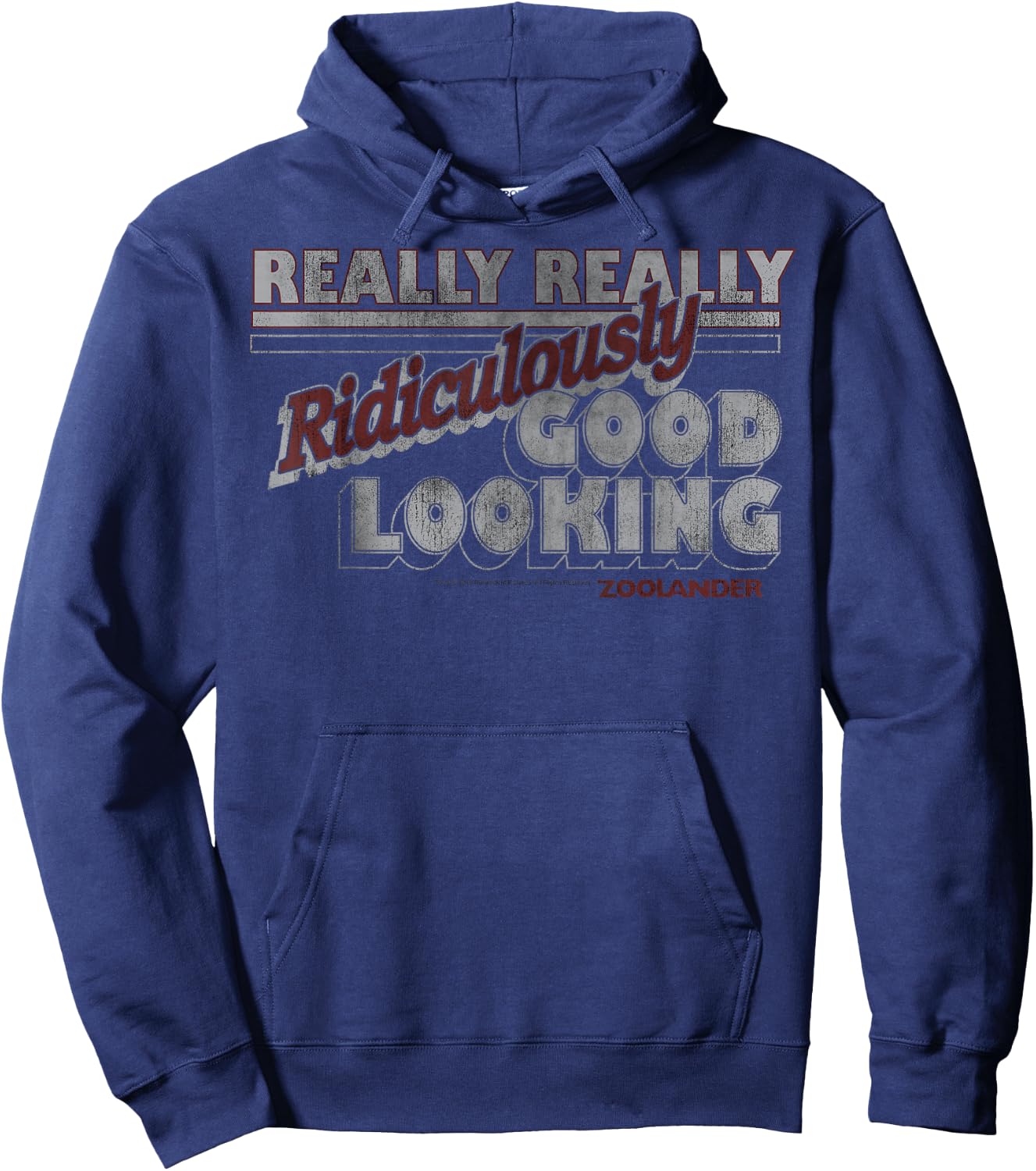 Zoolander Really Ridiculously Good Looking Title Logo Hoodie - Hoodie | Navy