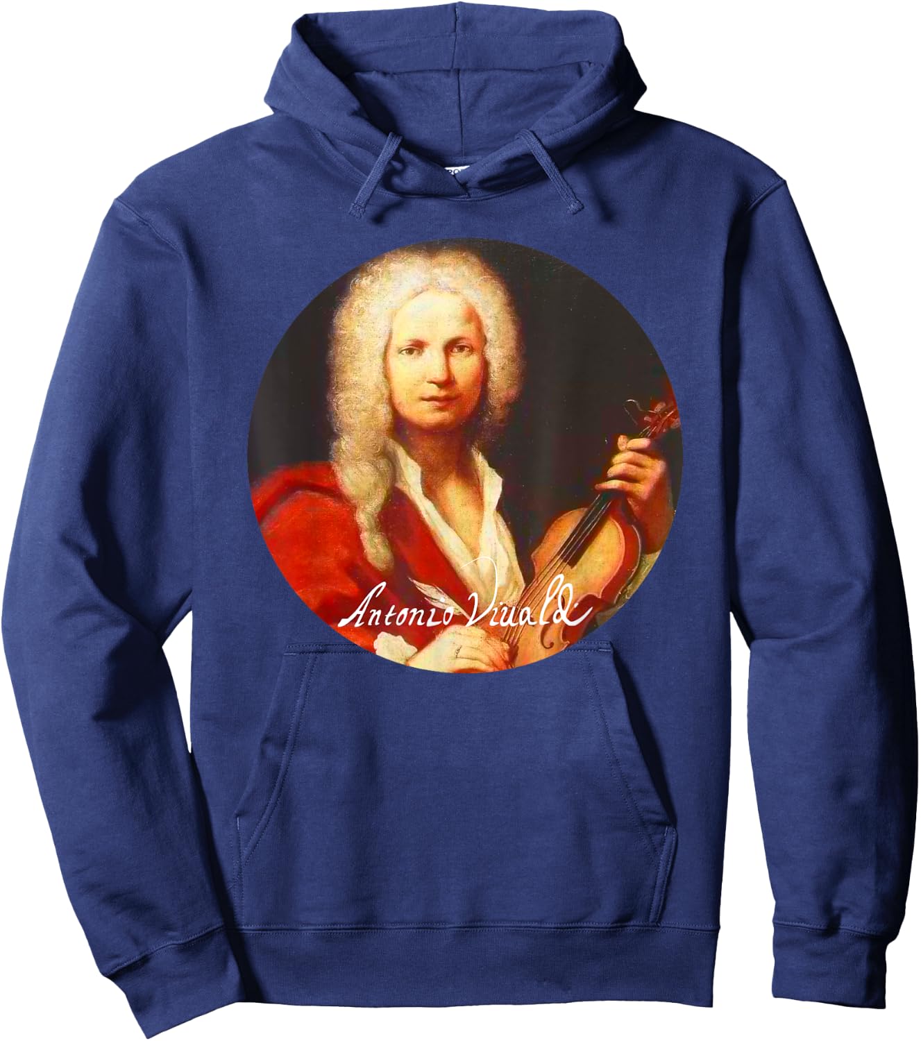 Antonio Lucio Vivaldi Composer Portrait Hoodie - Hoodie | Navy