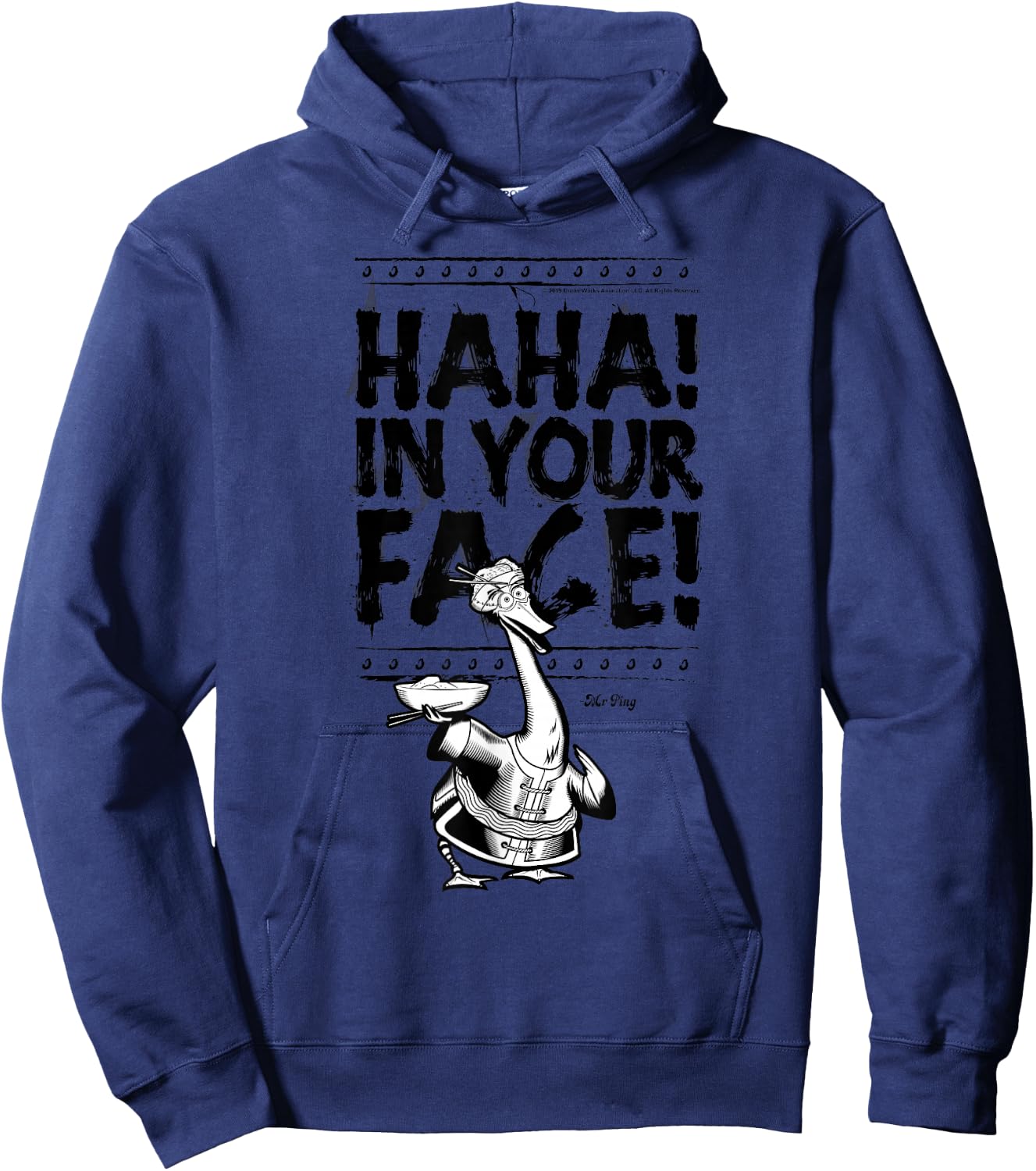 Kung Fu Panda Mr. Ping Haha In Your Face Sketch Hoodie - Hoodie | Navy