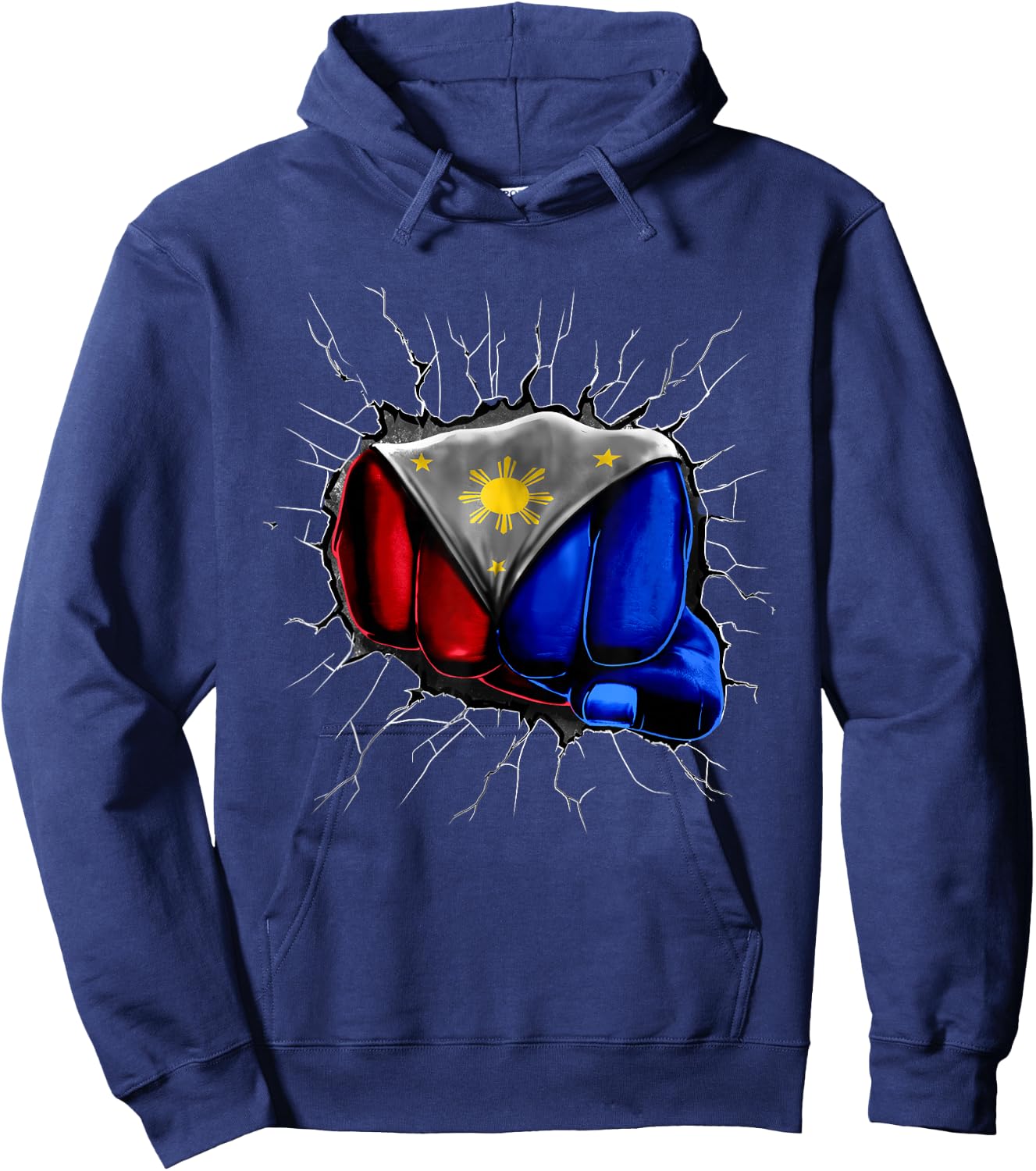 Philippines Flag Shirt Filipino Flag Fist Gift Hoodie - Hoodie | Navy