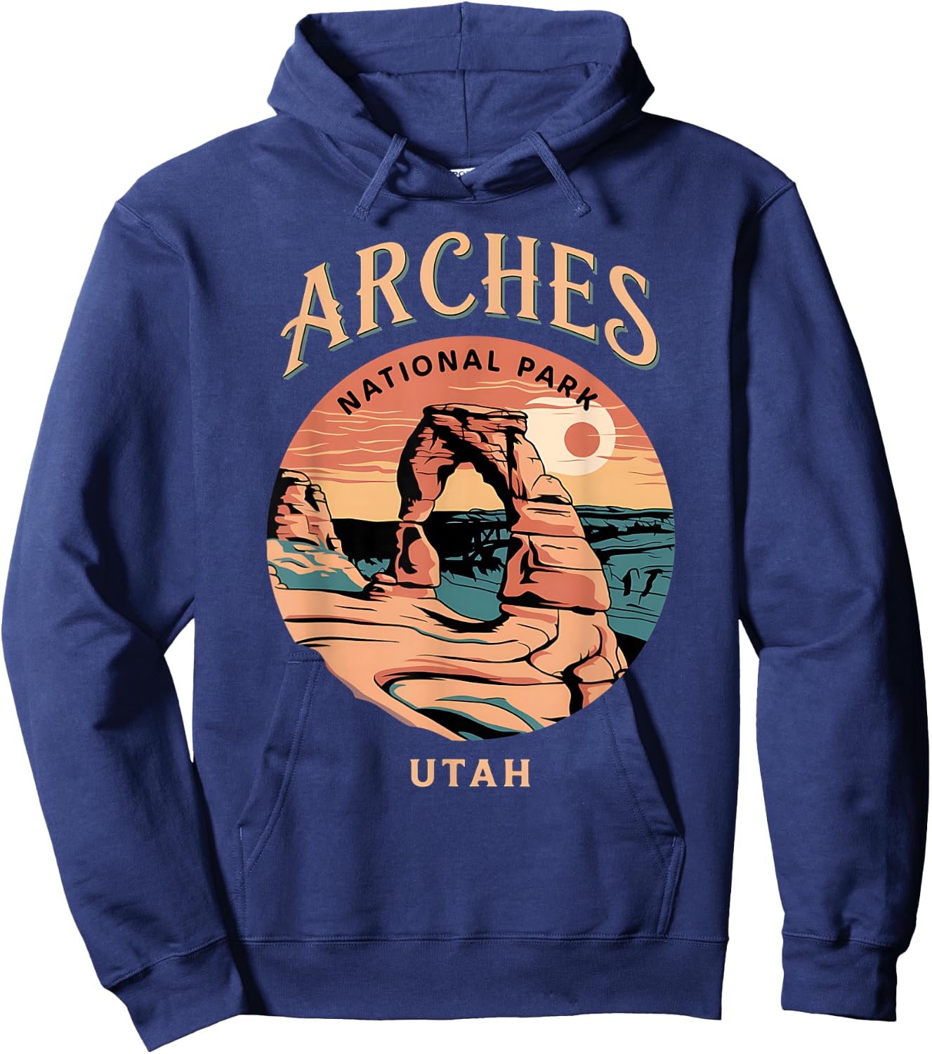 Hiking Camping Adventure Explorer Arches National Park Utah Hoodie - Hoodie | Navy