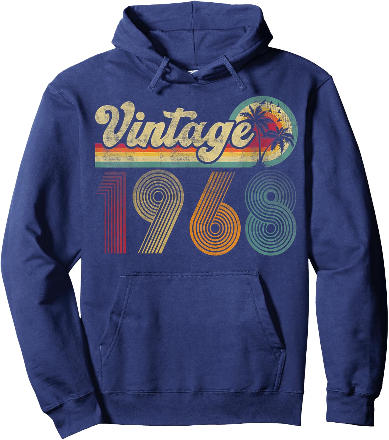 Vintage Born In 1968 Retro 57th Birthday 57 Years Old Gifts Hoodie - Hoodie | Navy