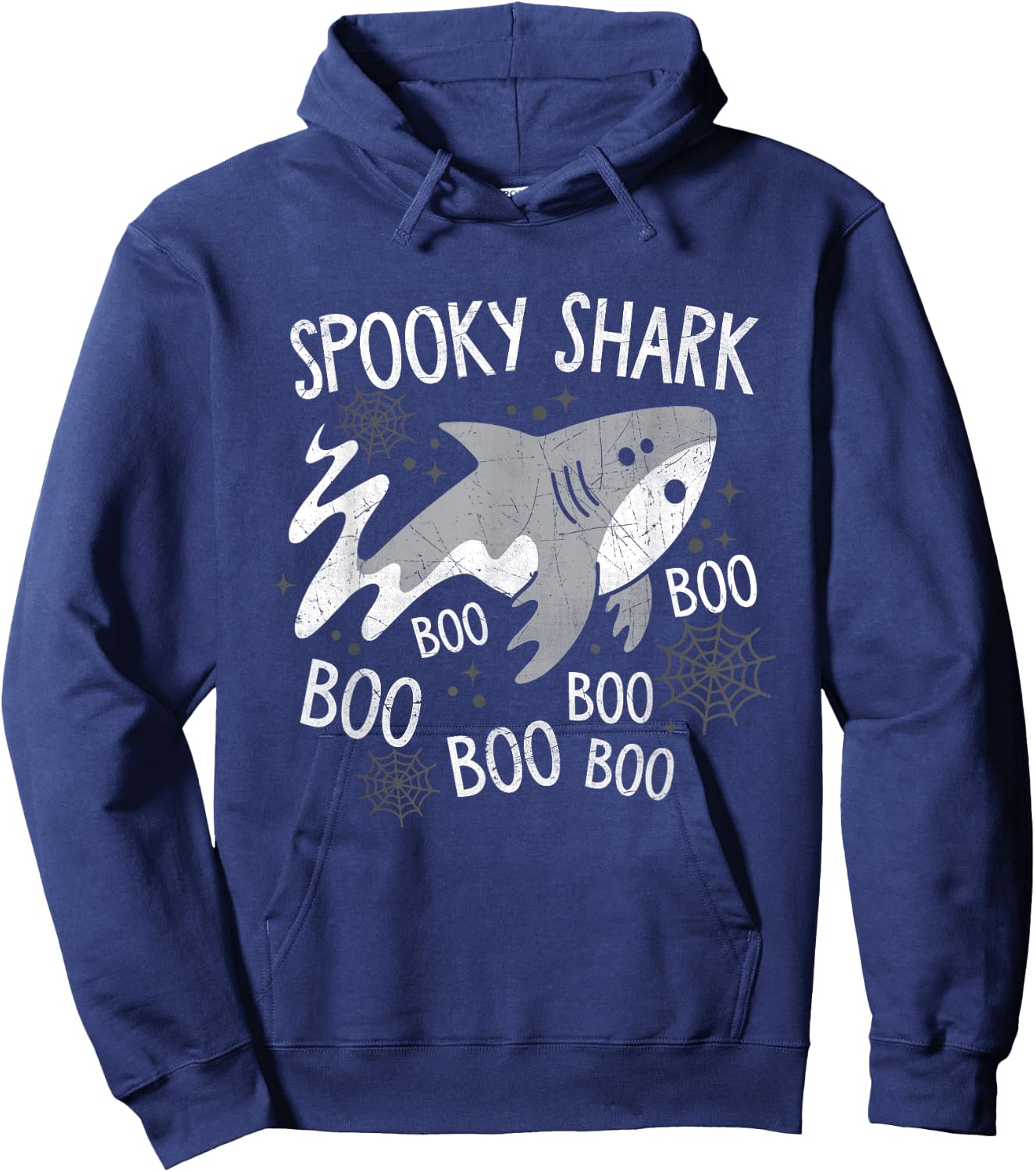Spooky Shark Funny Halloween Shark Costume Top Hoodie - Hoodie | Navy