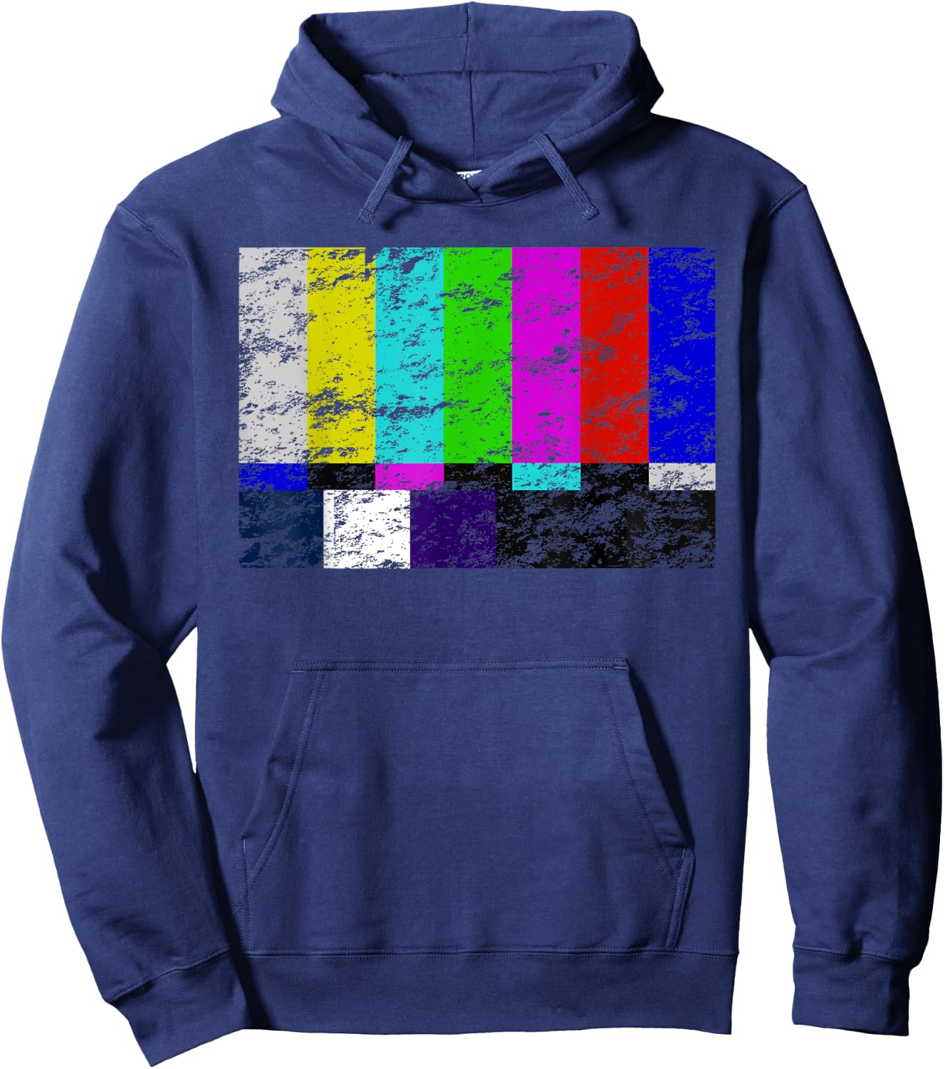 Color Bars TV Test Pattern T Shirt - Television Color Broadc Hoodie - Hoodie | Navy