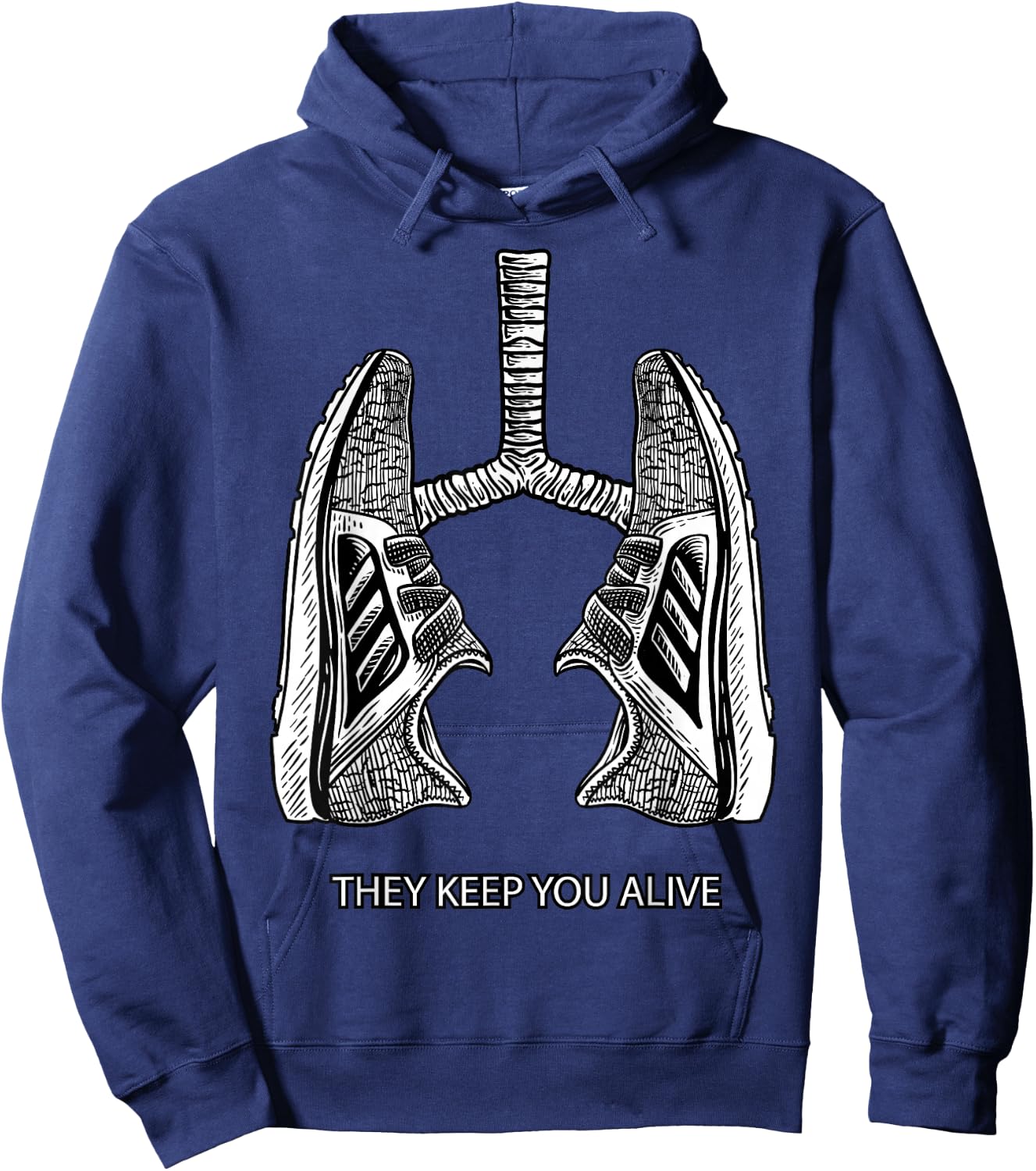 Running They Keep You Alive - Miles Runner Shoes Hoodie - Hoodie | Navy