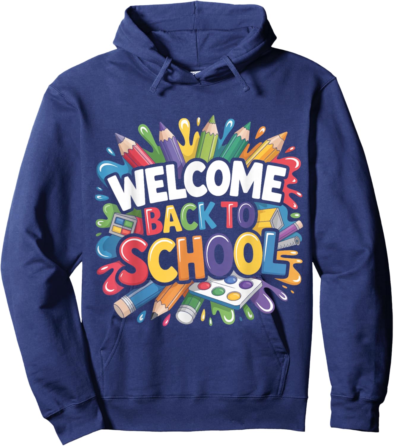 Welcome Back to School First Day of School Teachers Kids Hoodie - Hoodie | Navy
