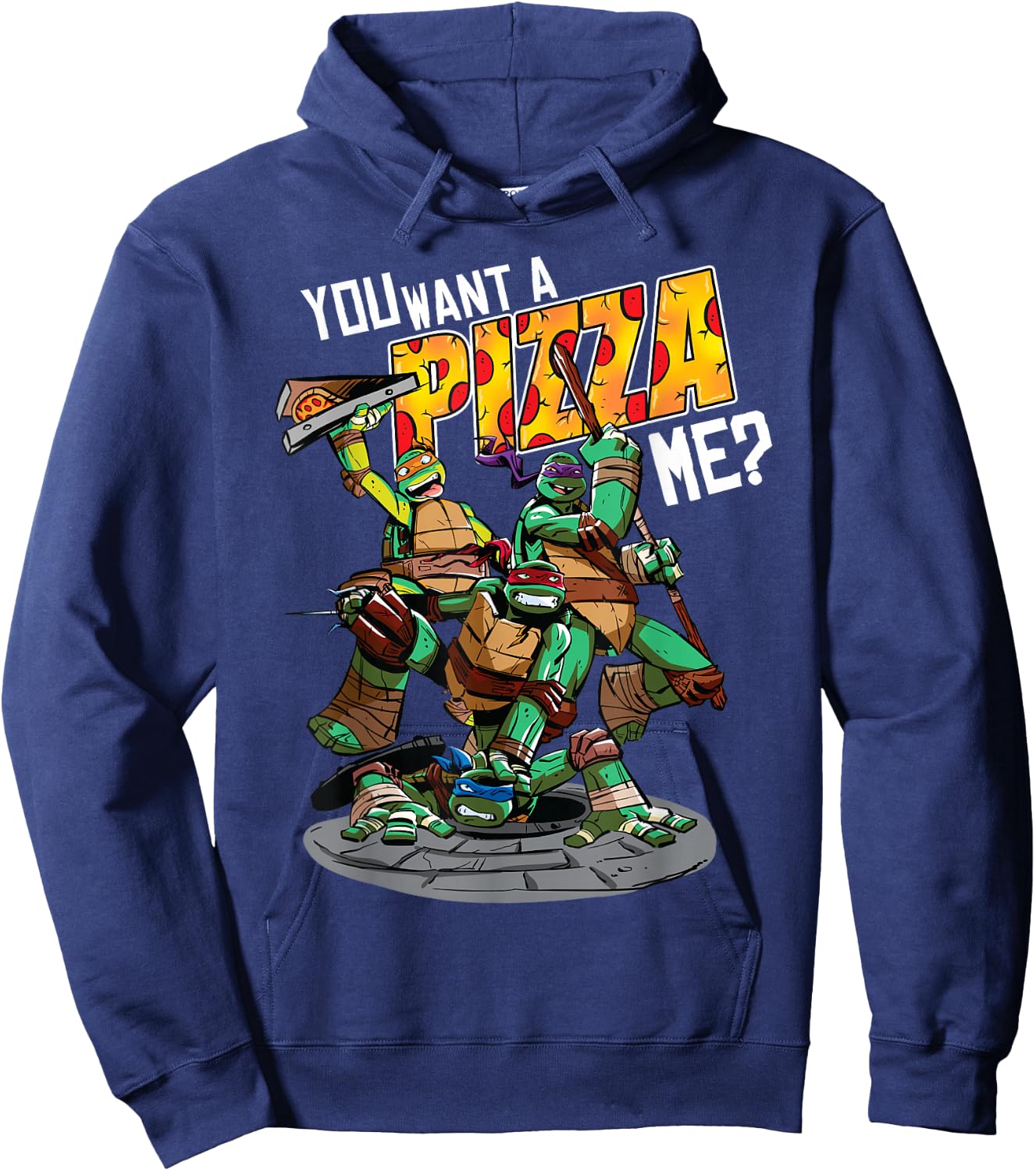 Teenage Mutant Ninja Turtles "You Want A Pizza Me? Hoodie - Hoodie | Navy