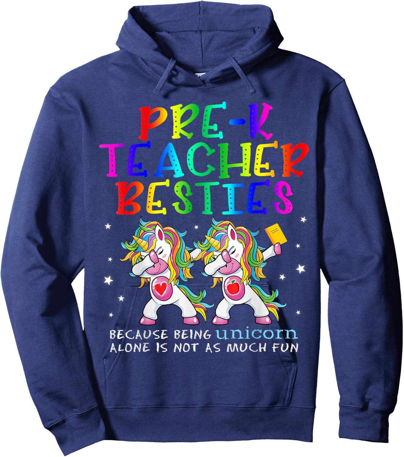 Pre-K Teacher Besties Teacher's Day Best Friend Women Hoodie - Hoodie | Navy