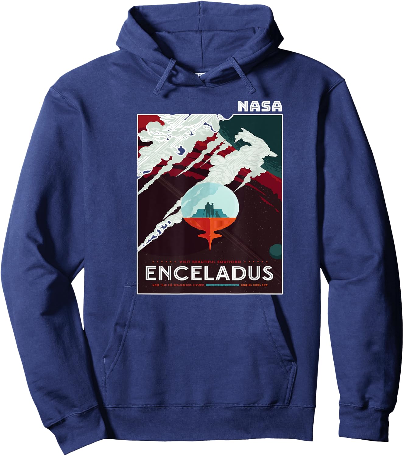 Enceladus Space Tourism NASA Poster Hoodie - Hoodie | Navy