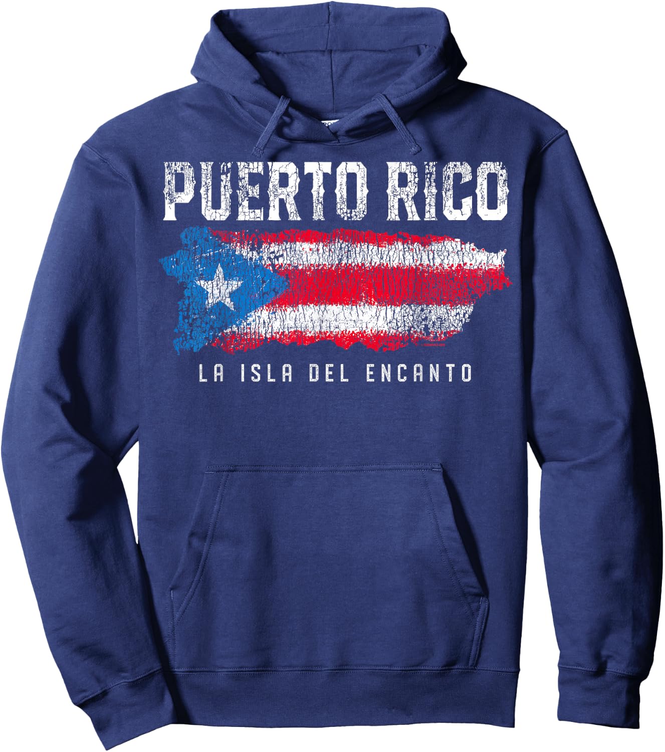 Puerto Rico - Island Flag Hoodie - Hoodie | Navy
