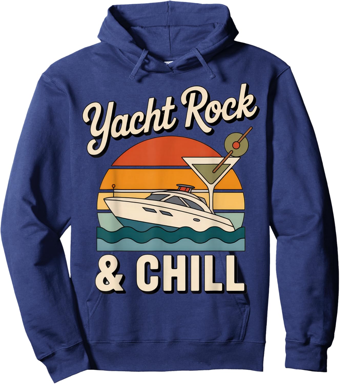 Yacht Rock & Chill for Summer Relaxation and Party Vibes Hoodie - Hoodie | Navy