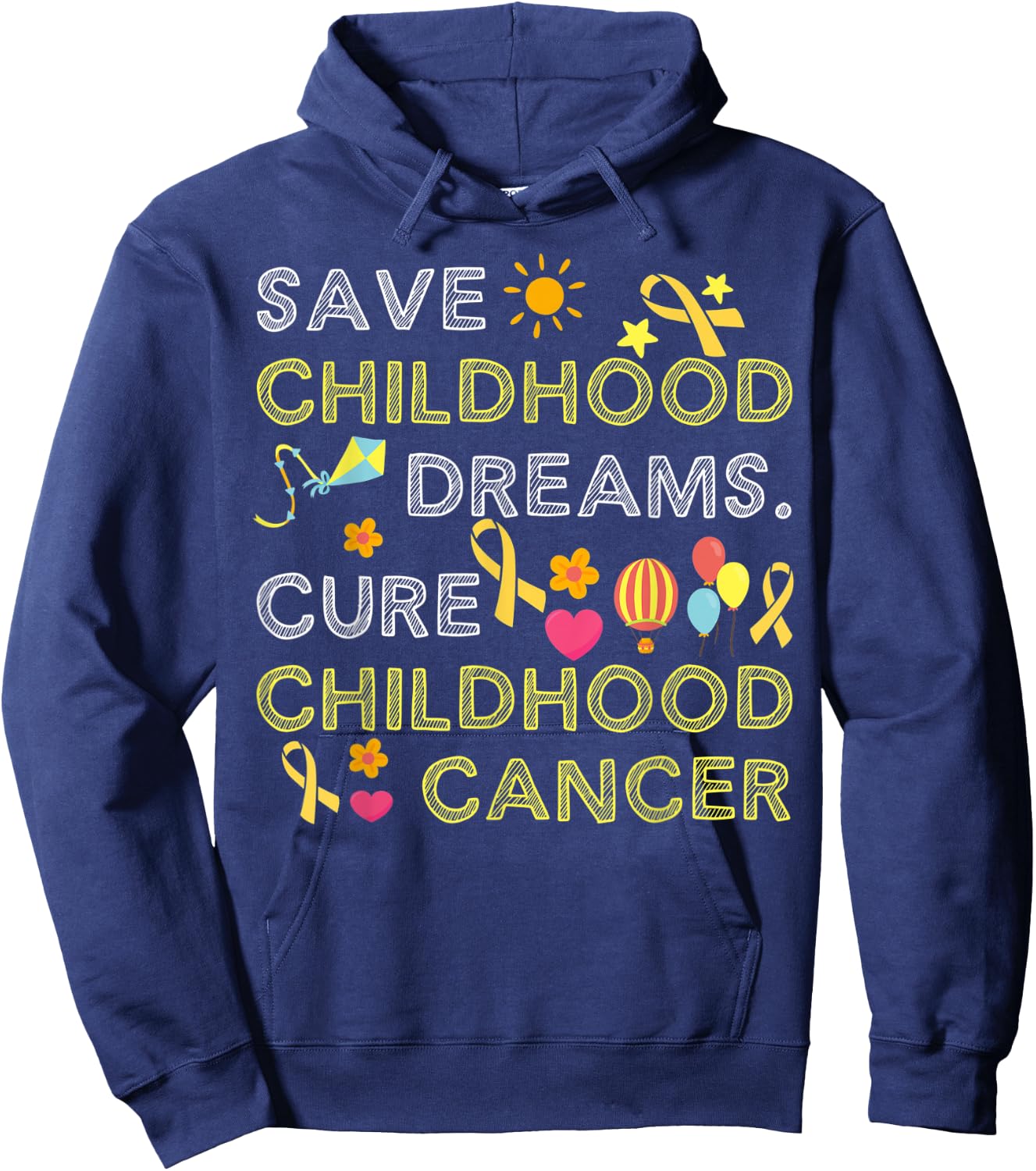 Save childhood dreams Cure Childhood Cancer Hoodie - Hoodie | Navy