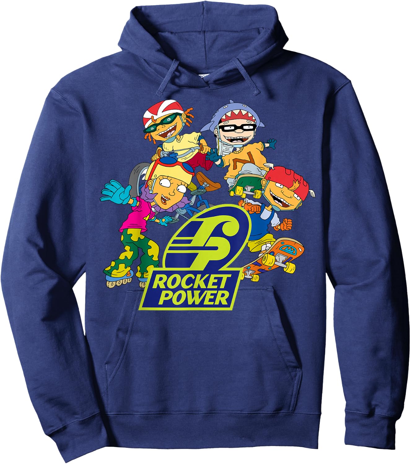 Rocket Power Nick 90s Throwback All Characters T- Shirts Hoodie - Hoodie | Navy