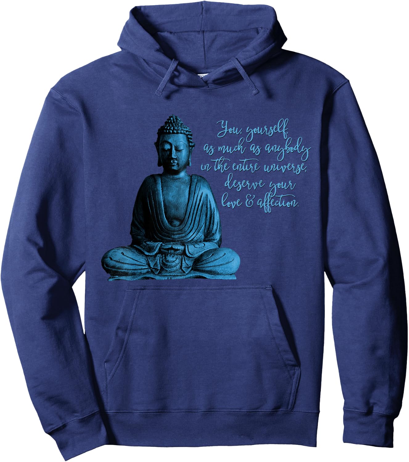 Buddha Quote for mindfulness, meditation and peace Hoodie - Hoodie | Navy