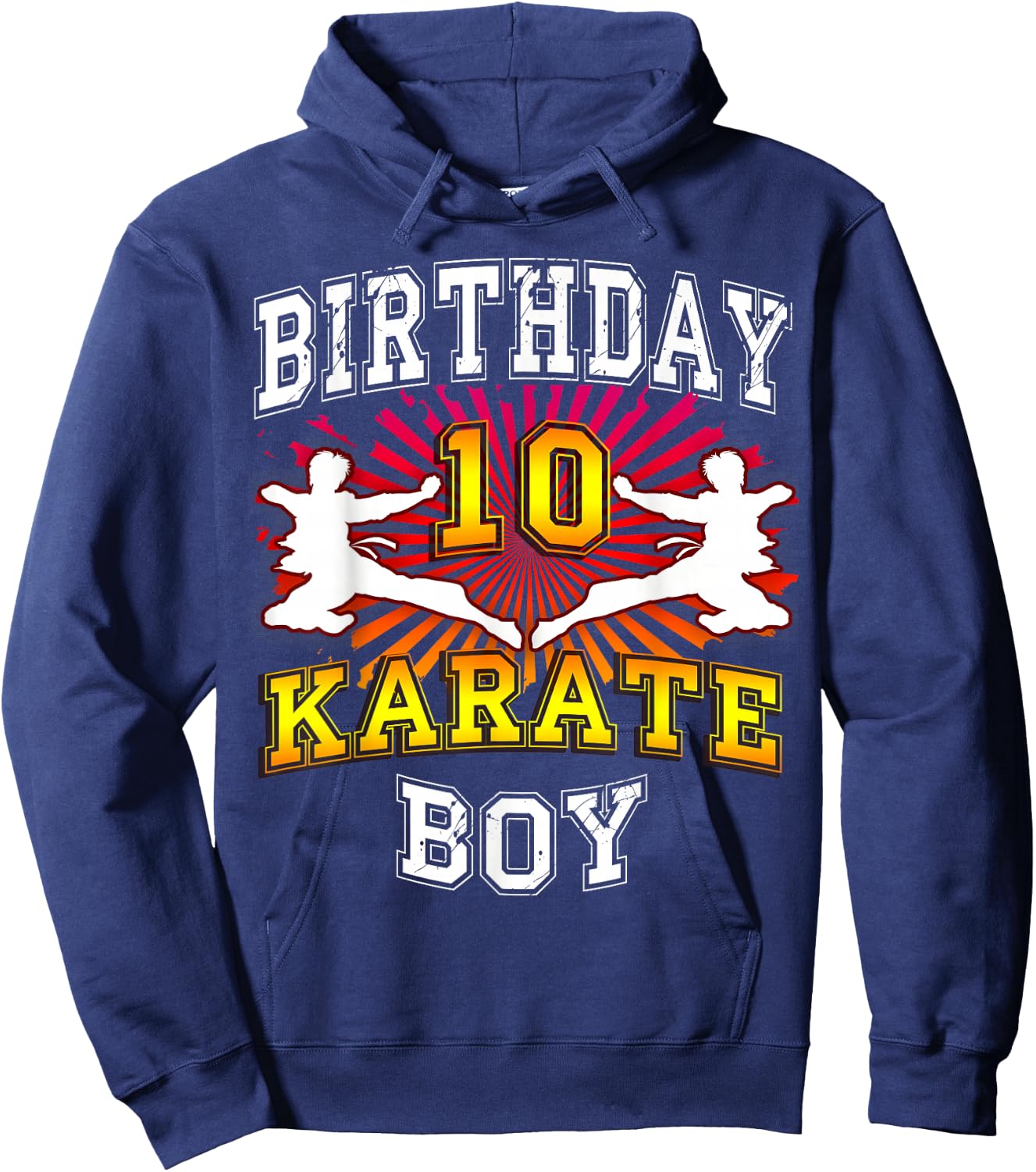 10th Birthday Boy - Karate 10 Year Old Children's Gift Hoodie - Hoodie | Navy