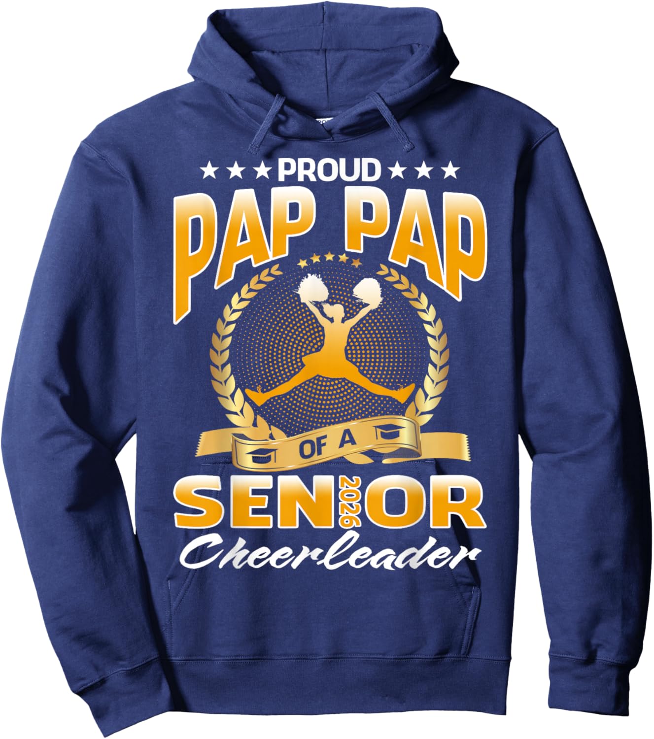 Proud Pap Pap of A 2026 Senior Cheerleader Hoodie - Hoodie | Navy