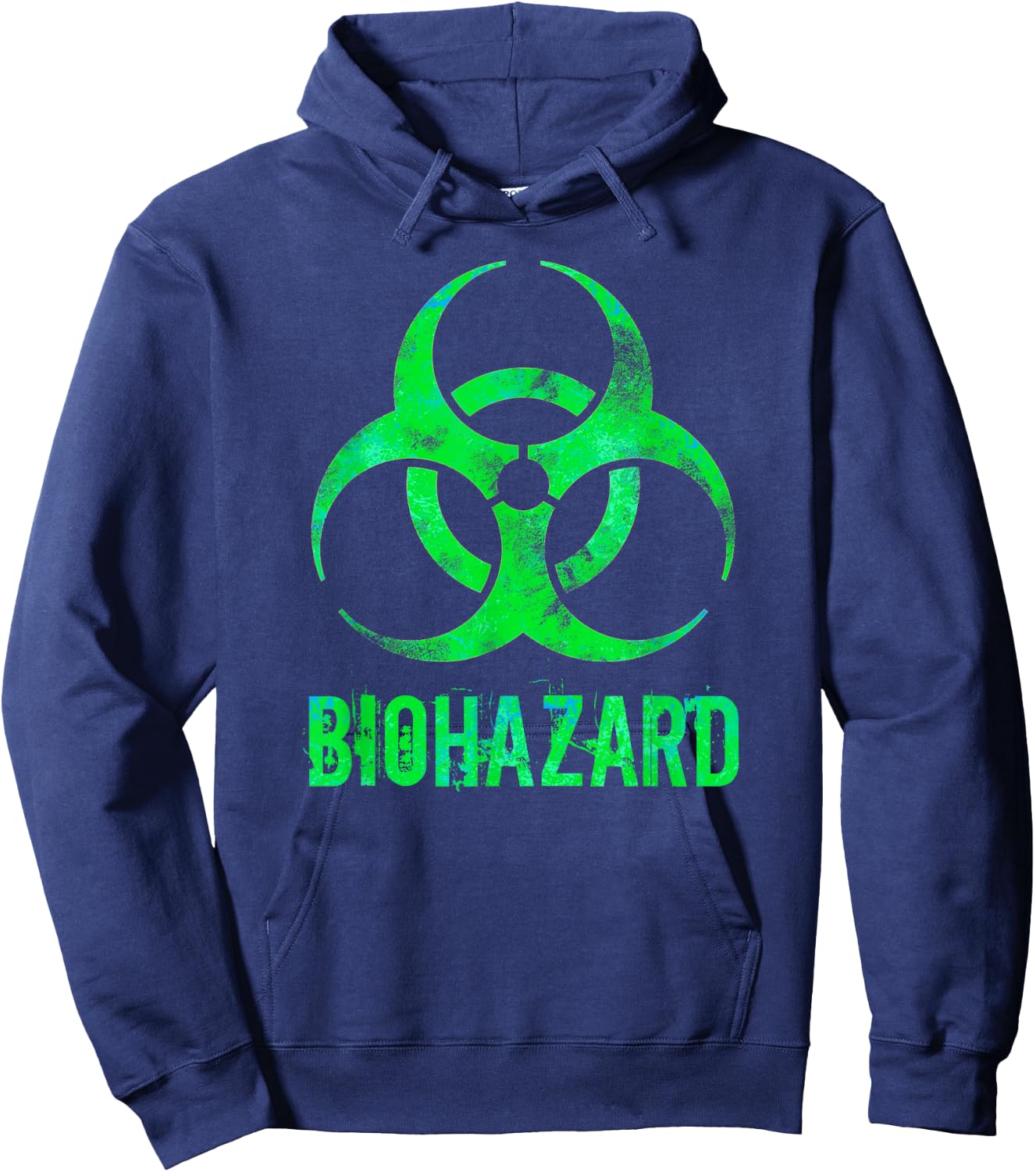 Biohazard Distressed Biology Science Teacher Gift Women Girls Kids Hoodie - Hoodie | Navy