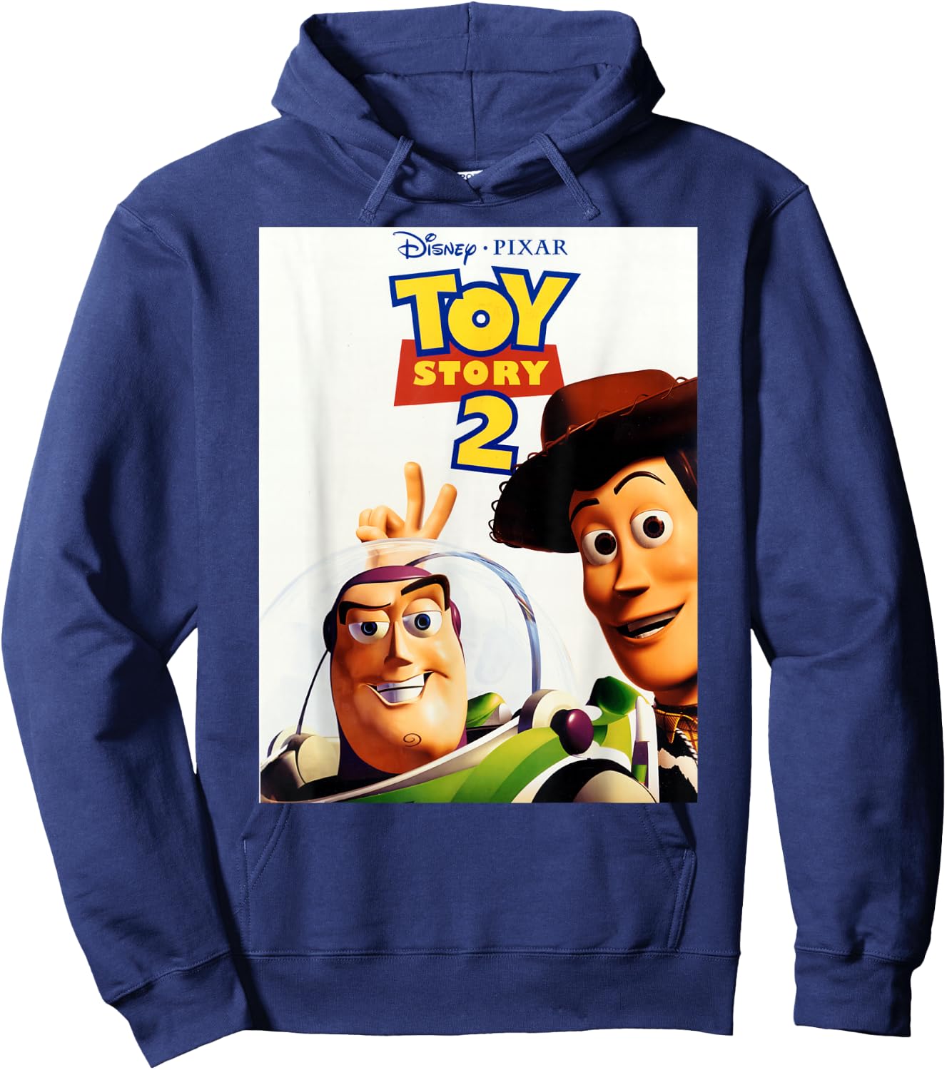 Disney Pixar Toy Story 2 Woody And Buzz Movie Poster Hoodie - Hoodie | Navy