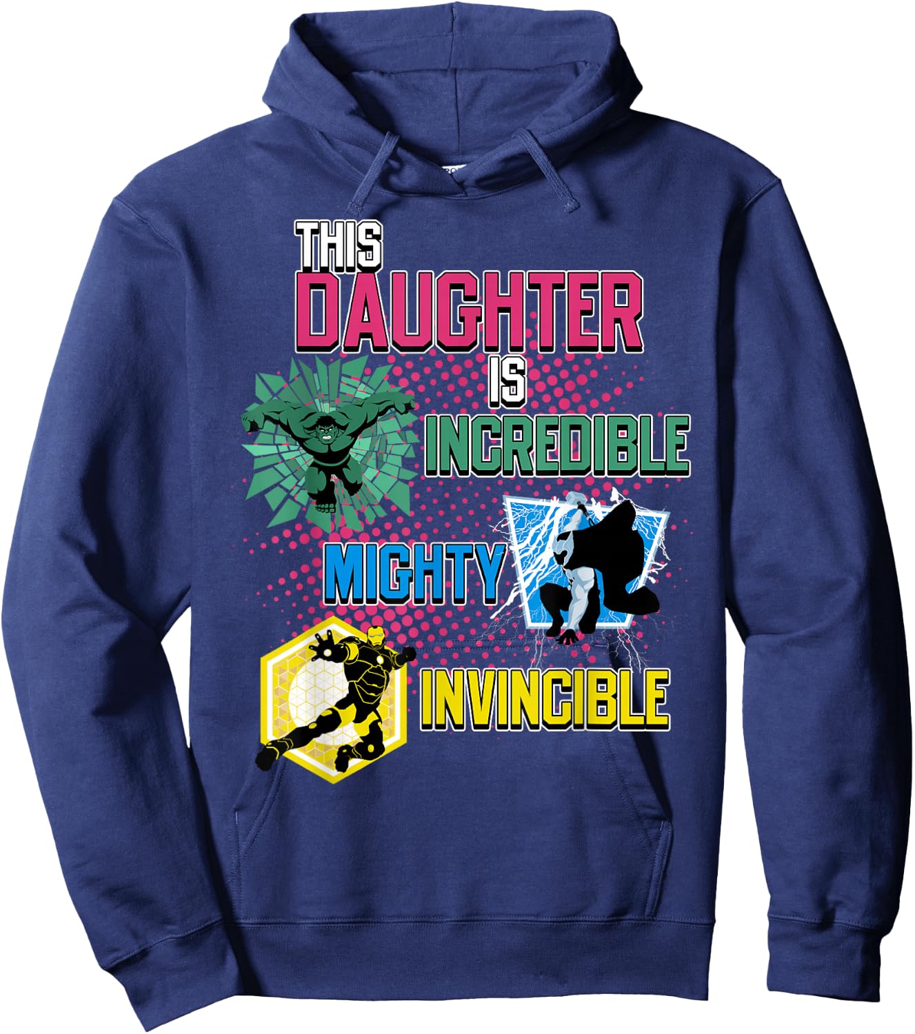 Marvel Avengers This Daughter Incredible Mighty Invincible Hoodie - Hoodie | Navy