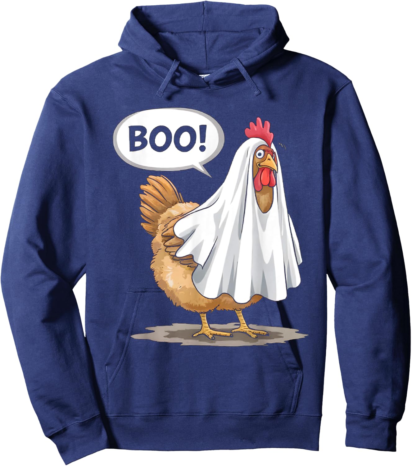 Funny Halloween Chicken Boo Spooky Chicken Halloween Costume Hoodie - Hoodie | Navy