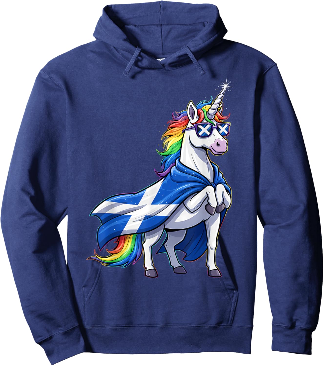 Scotland Flag Scottish Unicorn Hoodie - Hoodie | Navy