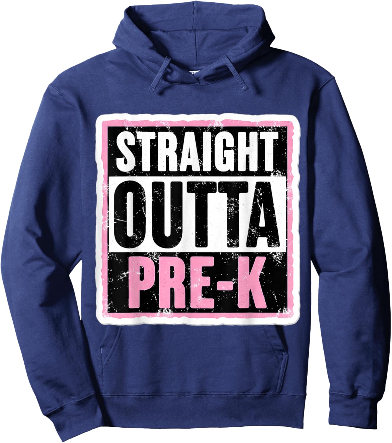 Straight Outta Pre-K Graduation Girls School Graduate Girl Hoodie - Hoodie | Navy