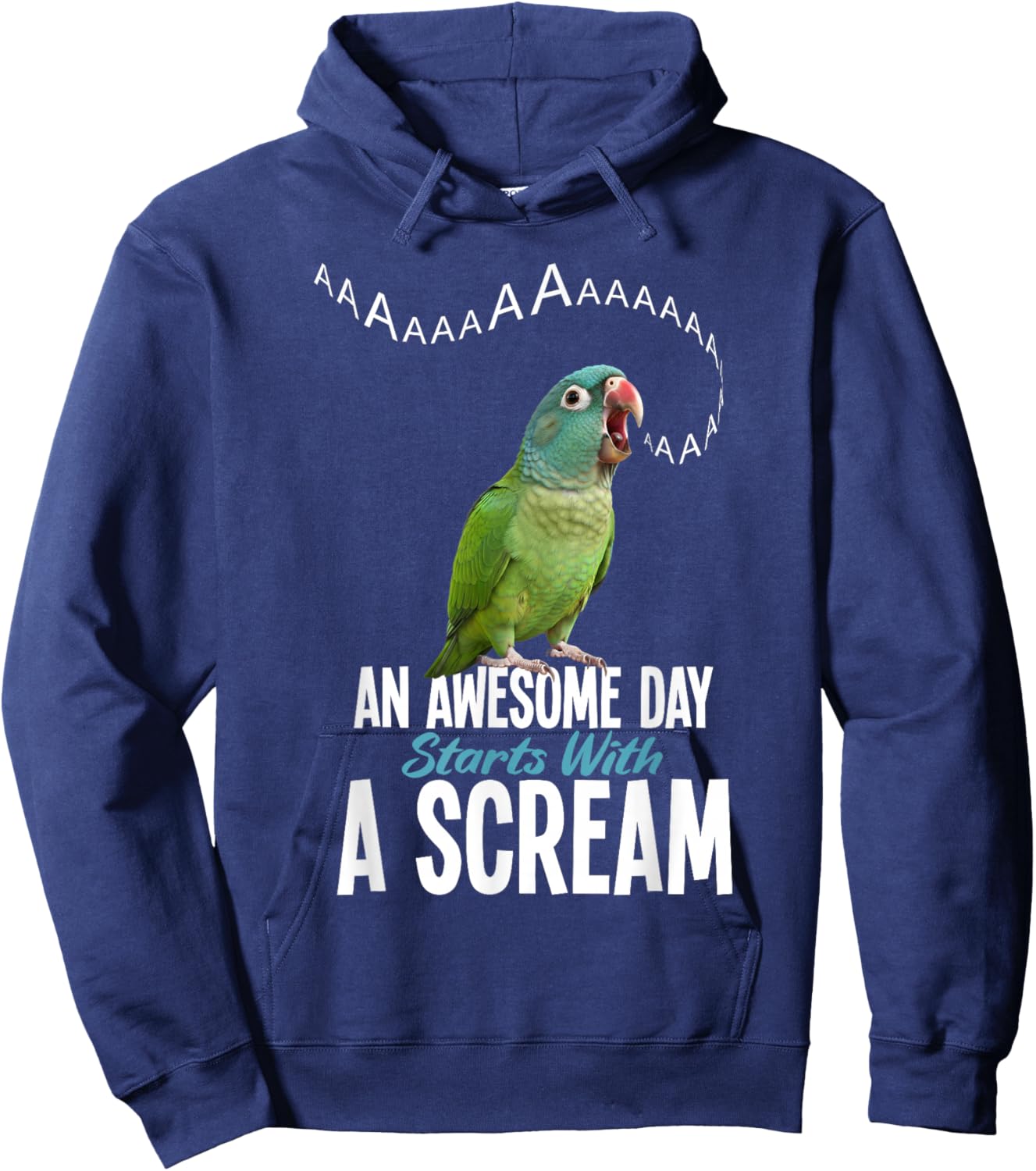 Birdkeeper Birdkeeping Awesome Blue Crowned Conure Hoodie - Hoodie | Navy