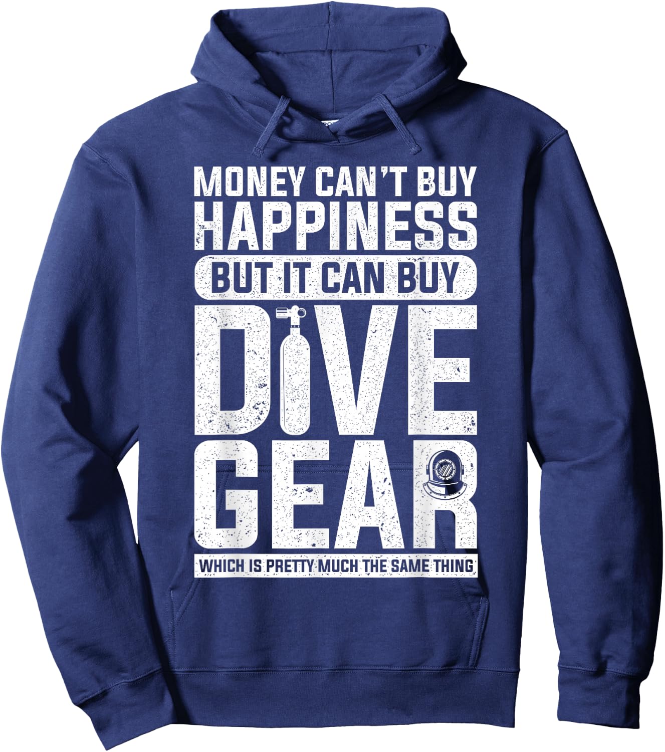 Diving Designs Adult Black Fun, Modern Funny Dive Gear Diving Design for Divers Hoodie - Hoodie | Navy