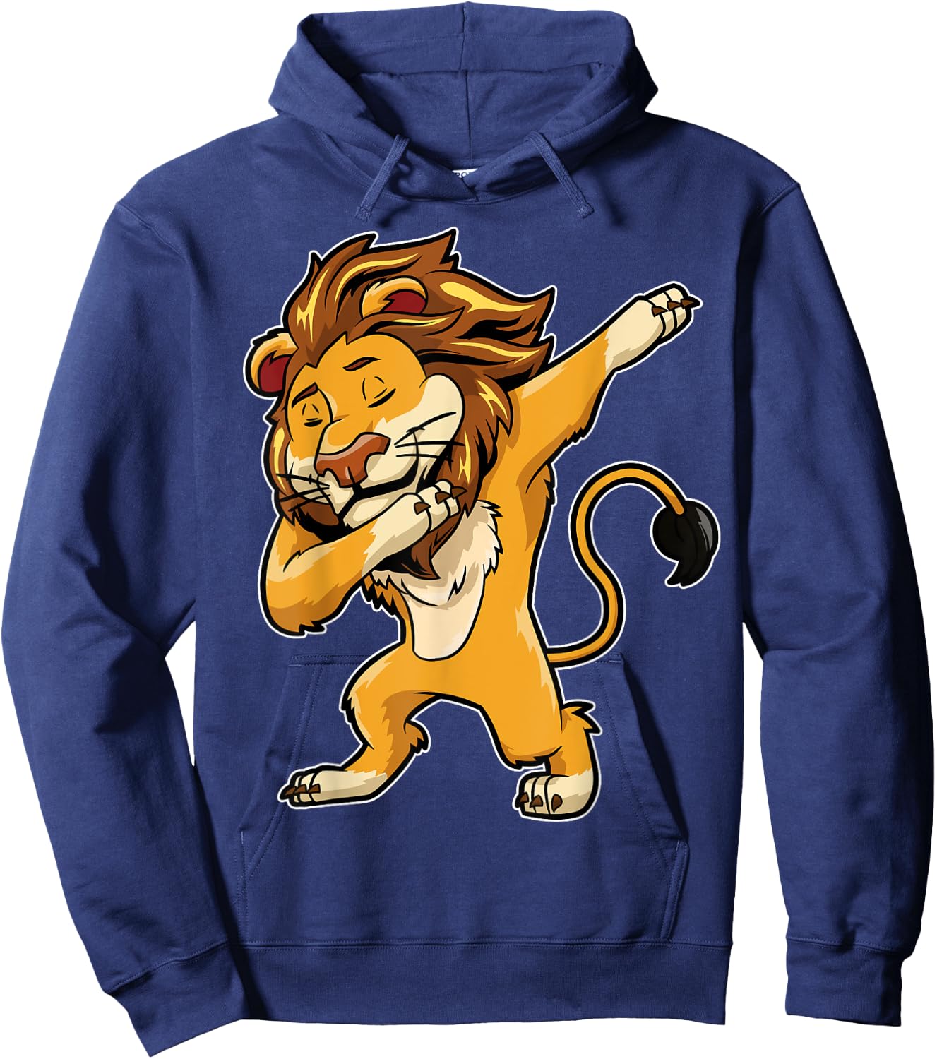 Dabbing Lion T Shirt Meme Print Dab Cat Dance T Shirt Lions Hoodie - Hoodie | Navy
