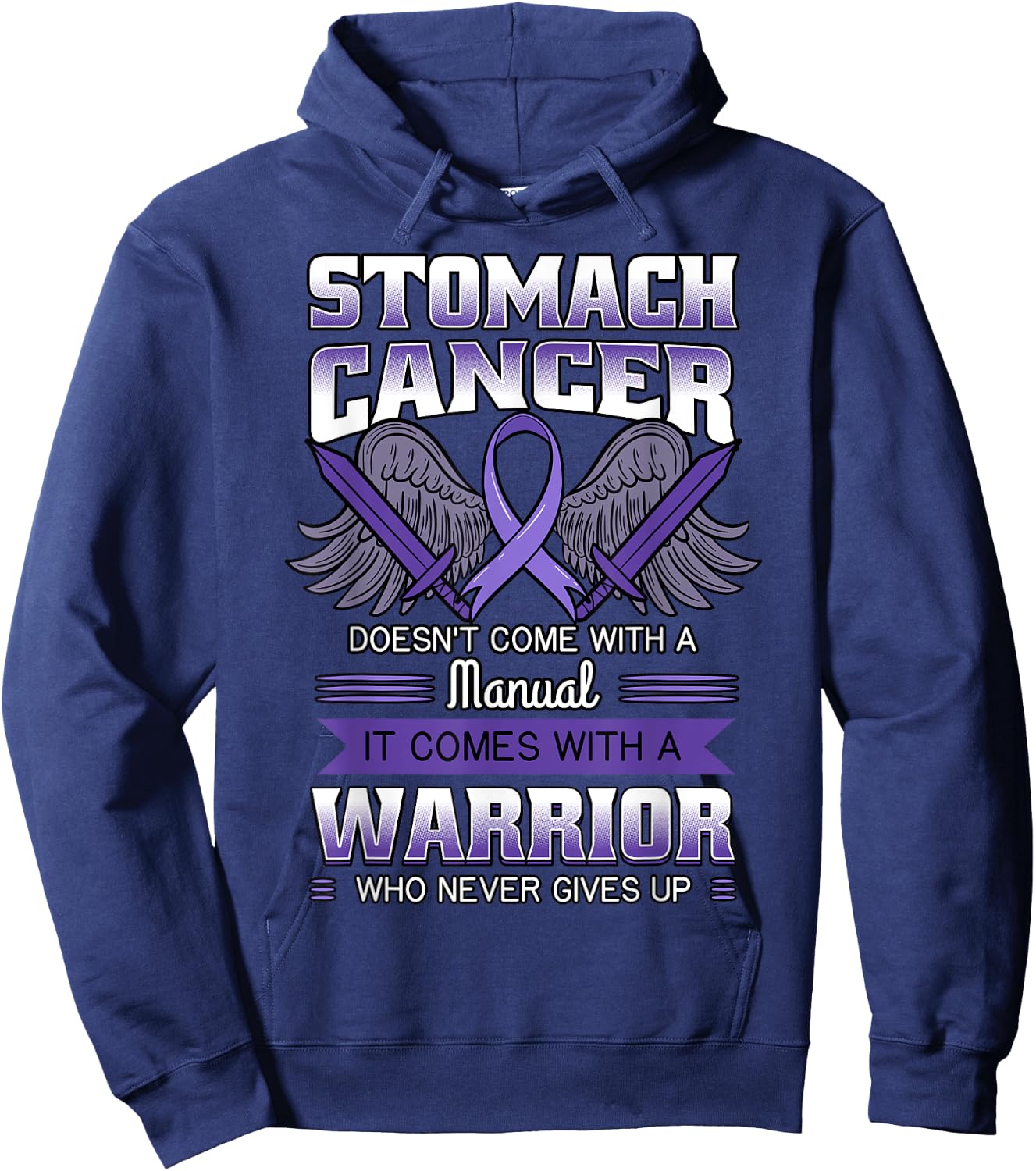 Stomach Cancer Shirt Gastric Disease Gastritis Tumor Gift Hoodie - Hoodie | Navy