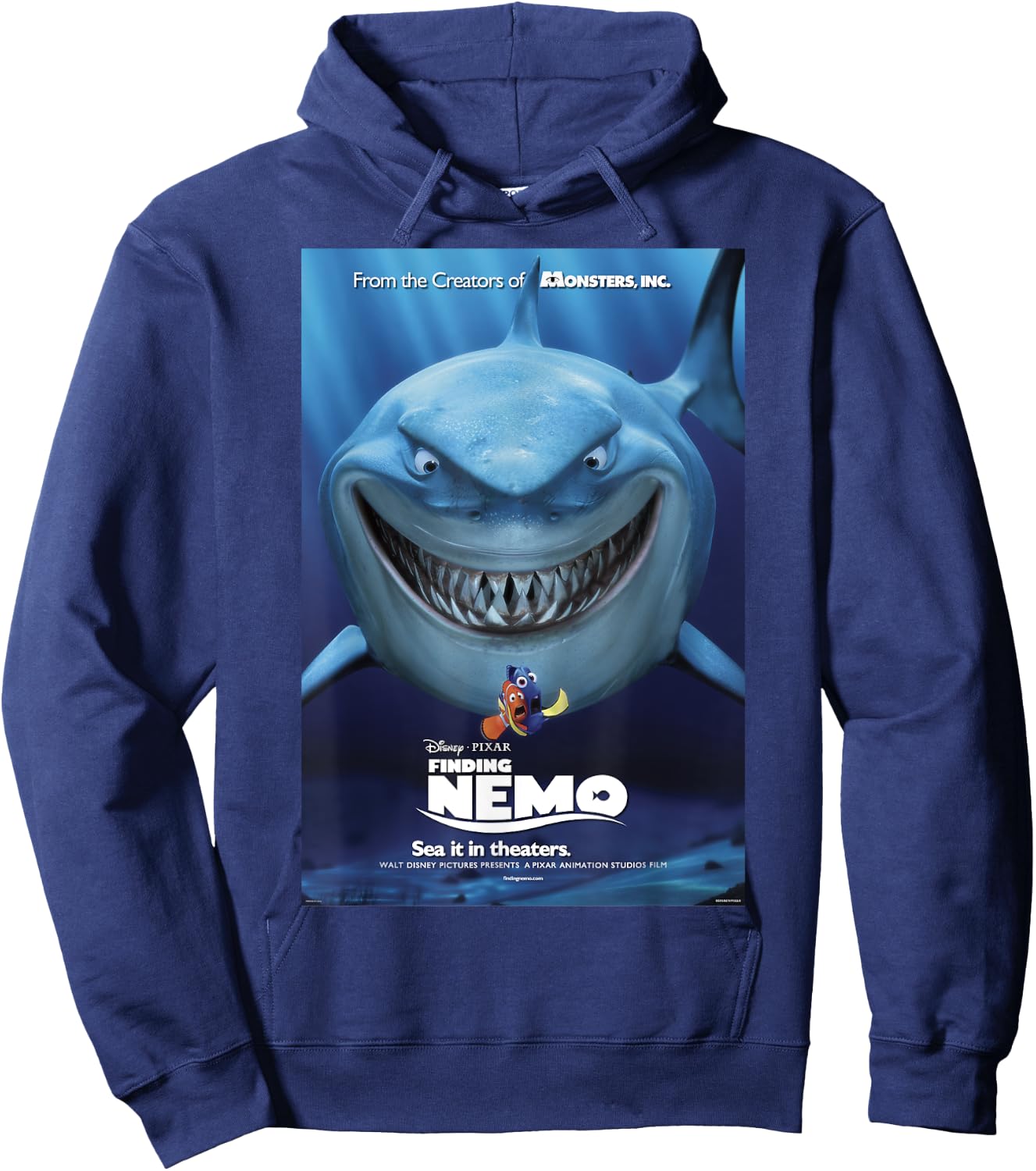 Disney Pixar Finding Nemo Bruce Poster Hoodie - Hoodie | Navy