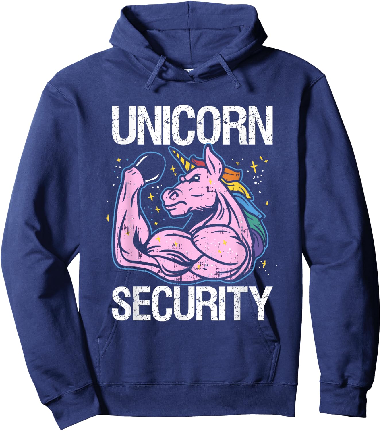 Unicorn Security Funny Costume Police Halloween Dad Men Hoodie - Hoodie | Navy