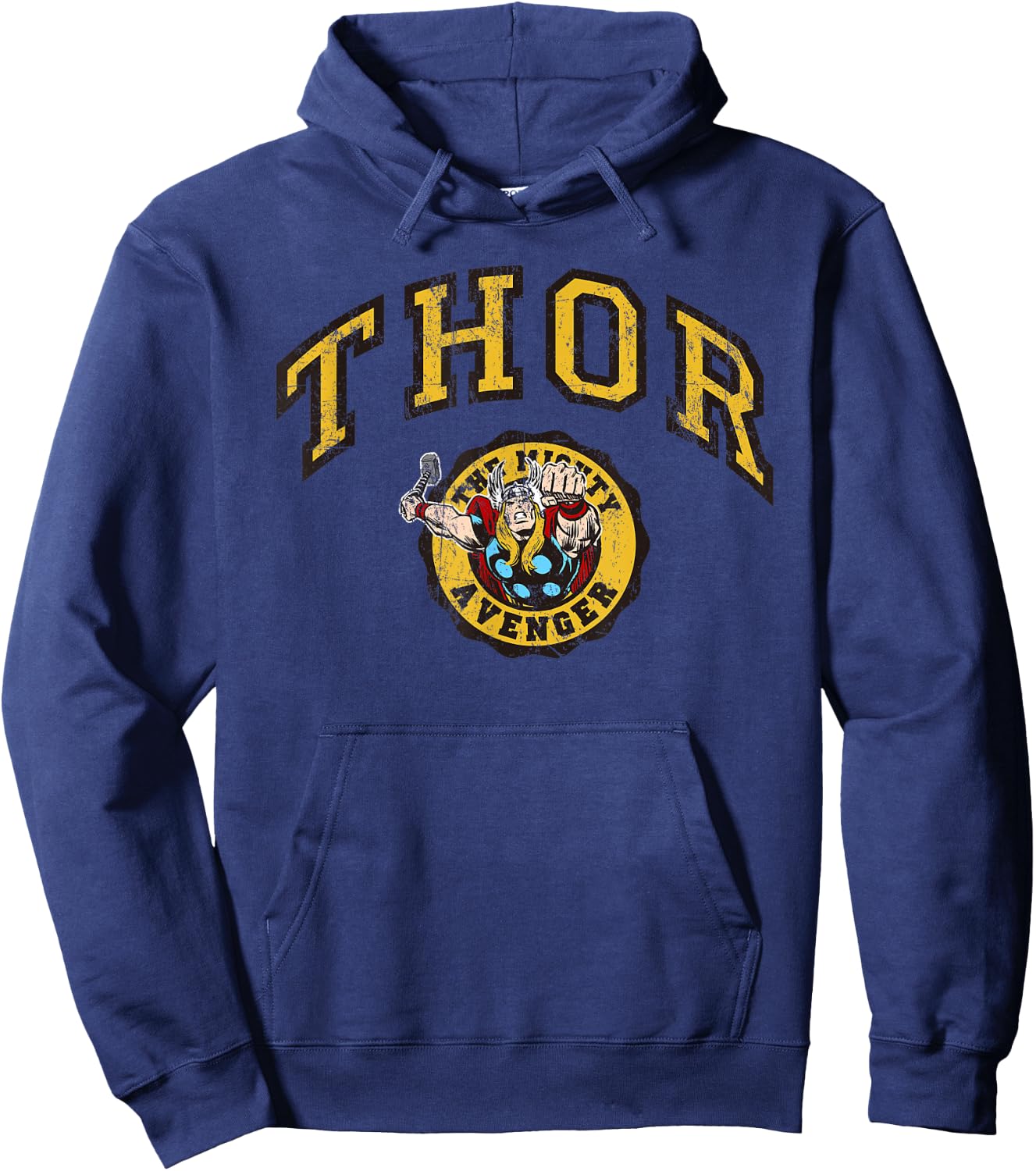 Marvel Thor The Mighty Avenger Varsity Vintage Hoodie - Hoodie | Navy
