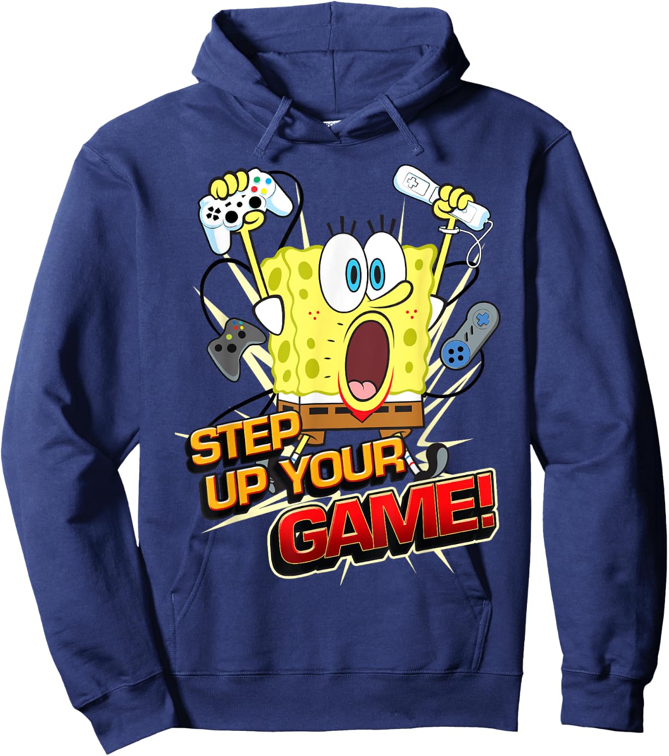 Spongebob SquarePants Step Up Your Game Hoodie - Hoodie | Navy