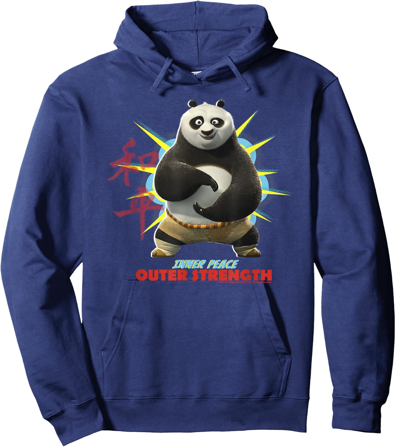Kung Fu Panda Po Inner Peace Out Strength Portrait Hoodie - Hoodie | Navy