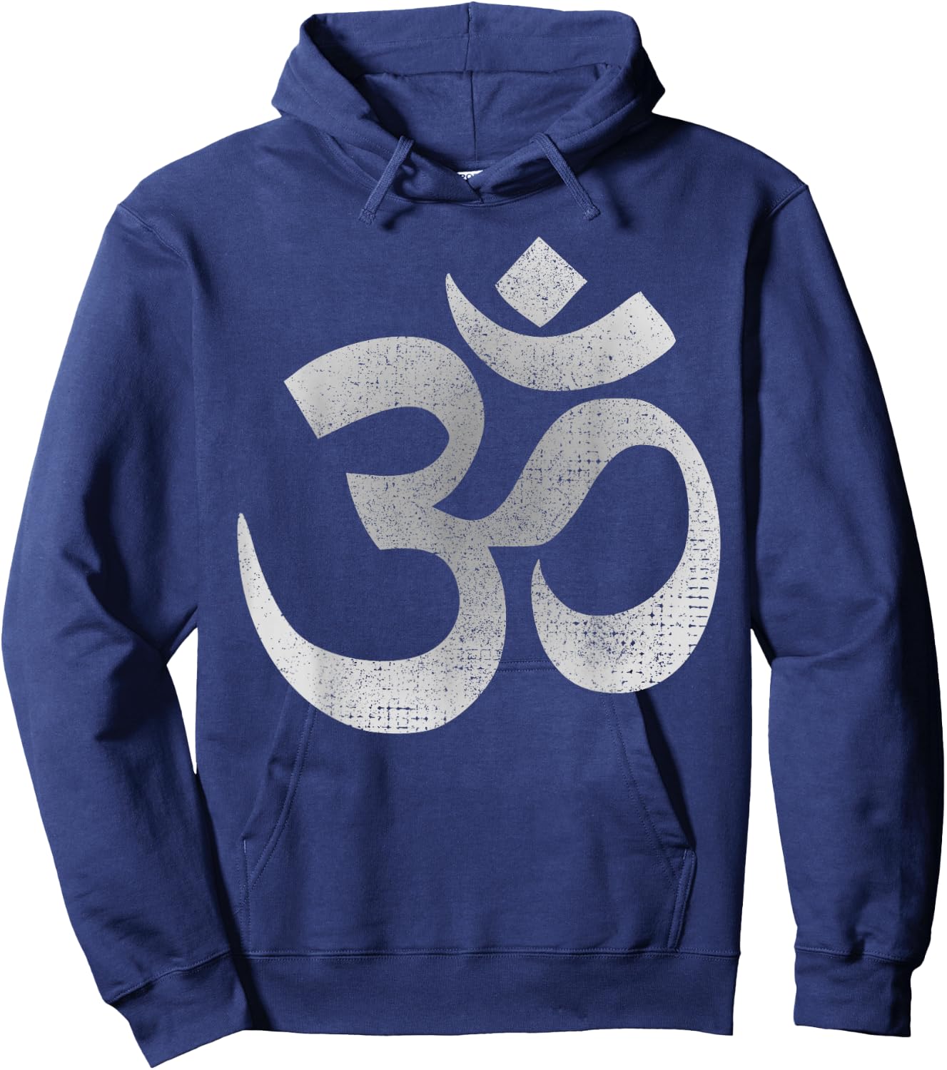 Distressed Om Symbol Namaste yoga spiritual peace Om icon Hoodie - Hoodie | Navy