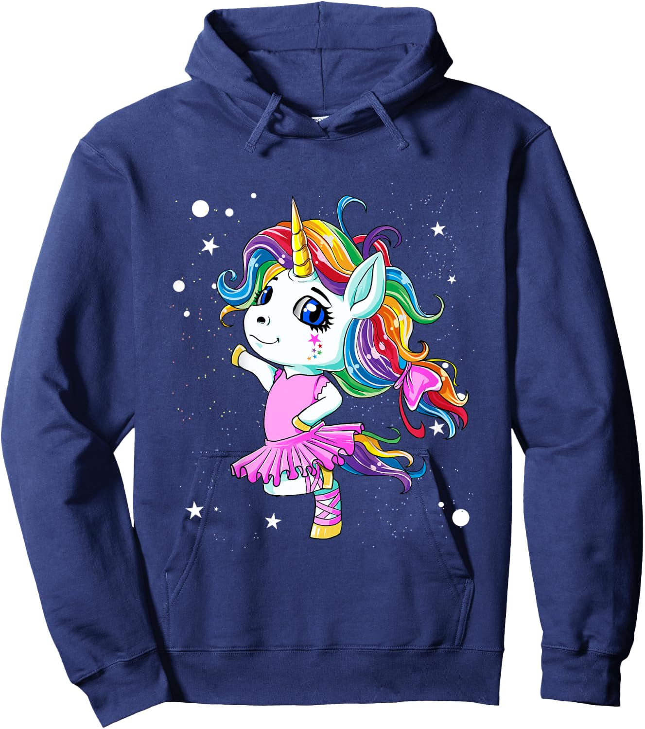 Rainbow Ballet Dancer Unicorn Hoodie - Hoodie | Navy